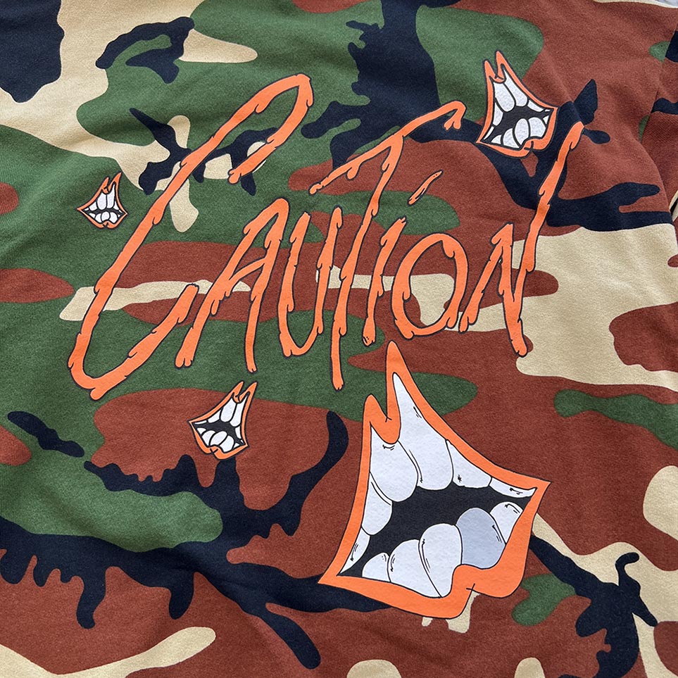 CHROME HEARTS × MATTY BOY 2022SS PPO CAUTION SWTSHRT Size L クロムハーツ × マッティボーイ コーション クルー ネック スウェット トレーナー サイズL