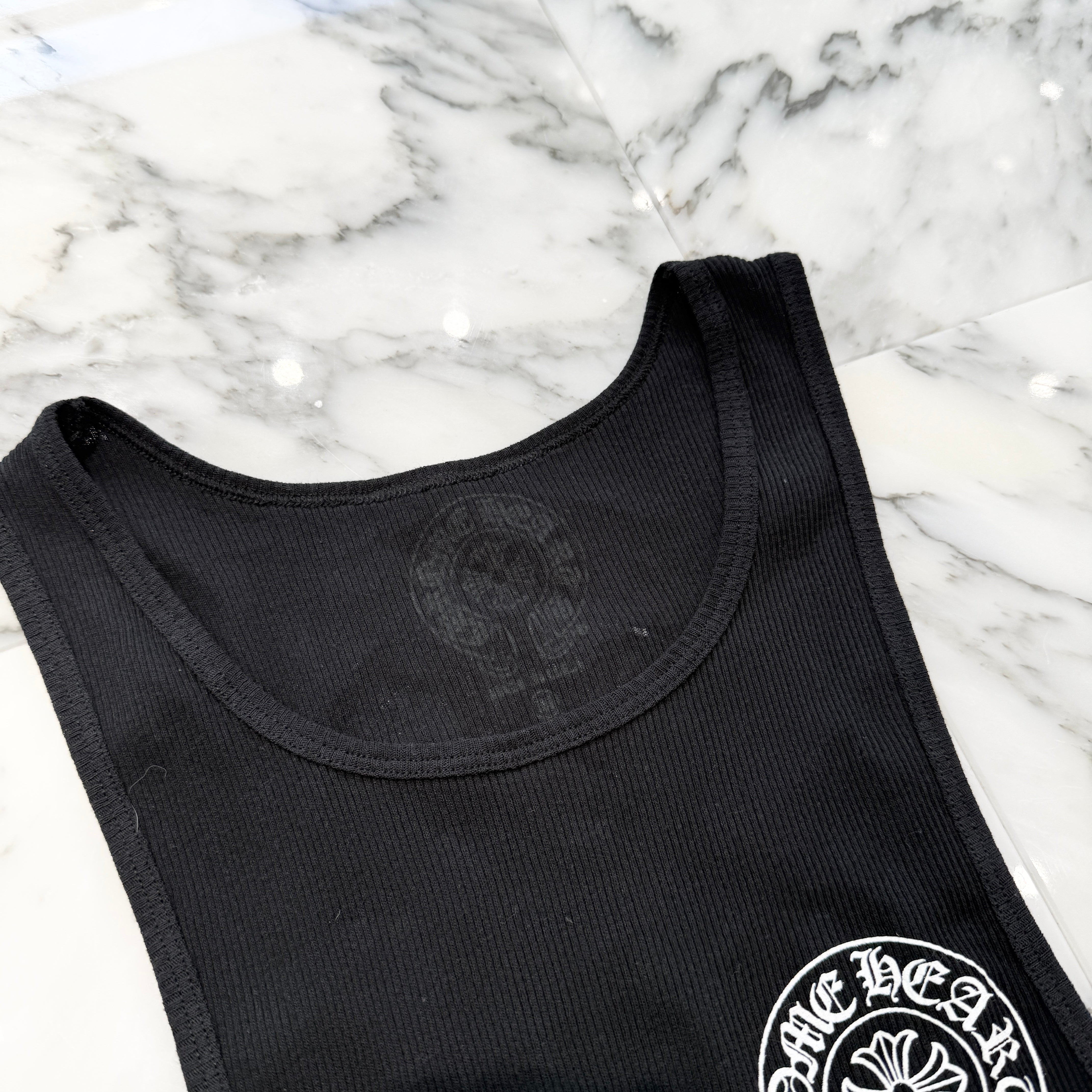CHROME HEARTS Back Horseshoe Print Tank Top Size M クロムハーツ バックホースシュープリント タンクトップ サイズM