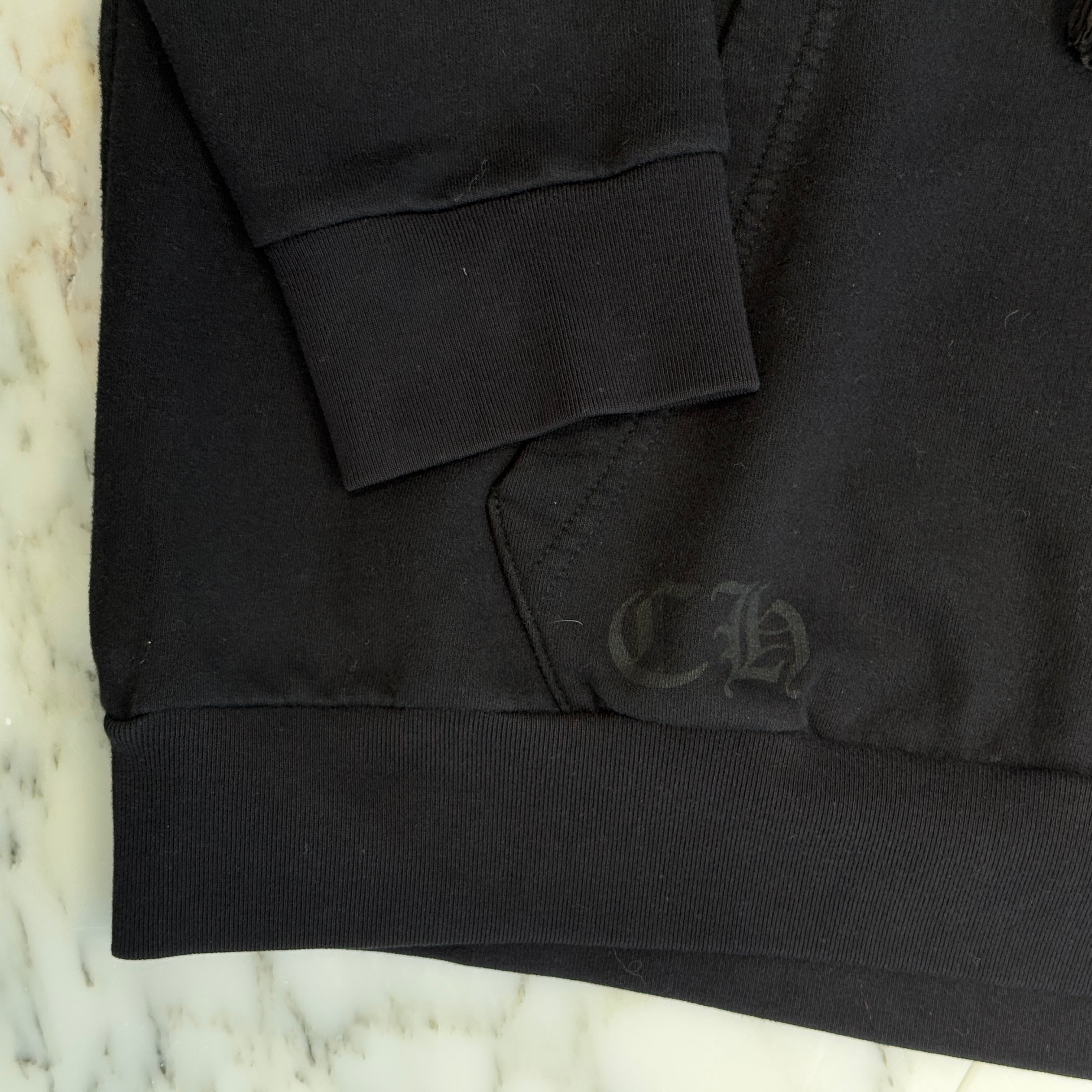 CHROME HEARTS Vertical Arm Logo Pullover Hoodie Size XXL クロムハーツ ヴァーティカルアームロゴ プルオーバーフーディーサイズXXL