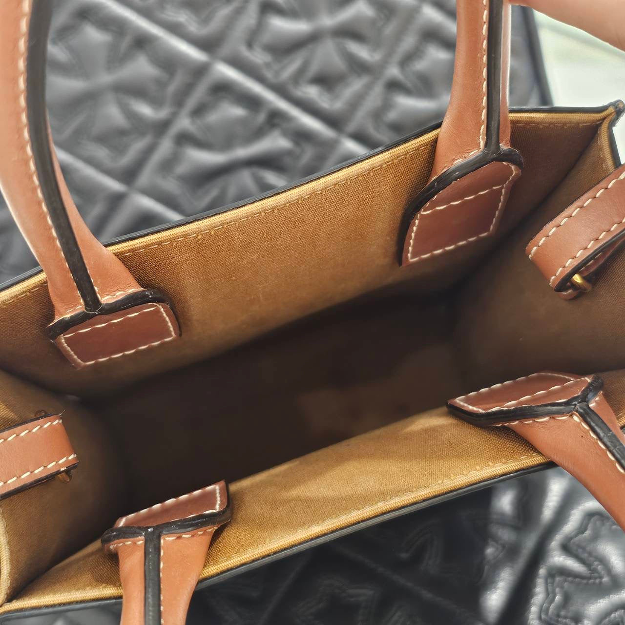 CELINE Mini Vertical Triomphe Canvas Calfskin Shoulder Bag 194372BZK.04LU セリーヌ ミニヴァーティカル トリオンフ キャンバス カーフスキン ショルダーバッグ