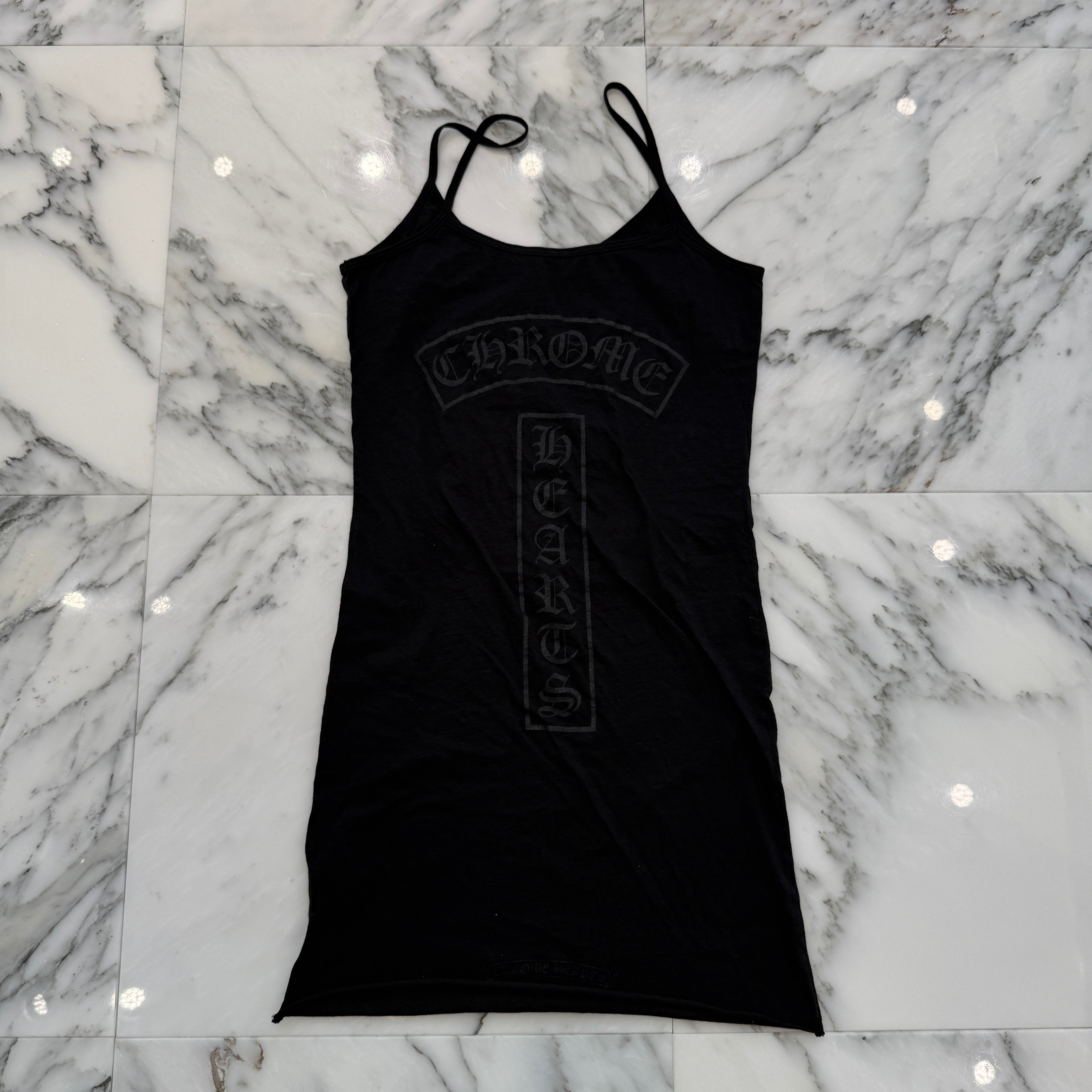 CHROME HEARTS Vertical Logo Print Camisole Size S クロムハーツ ヴァーティカルロゴ プリント キャミソール サイズS