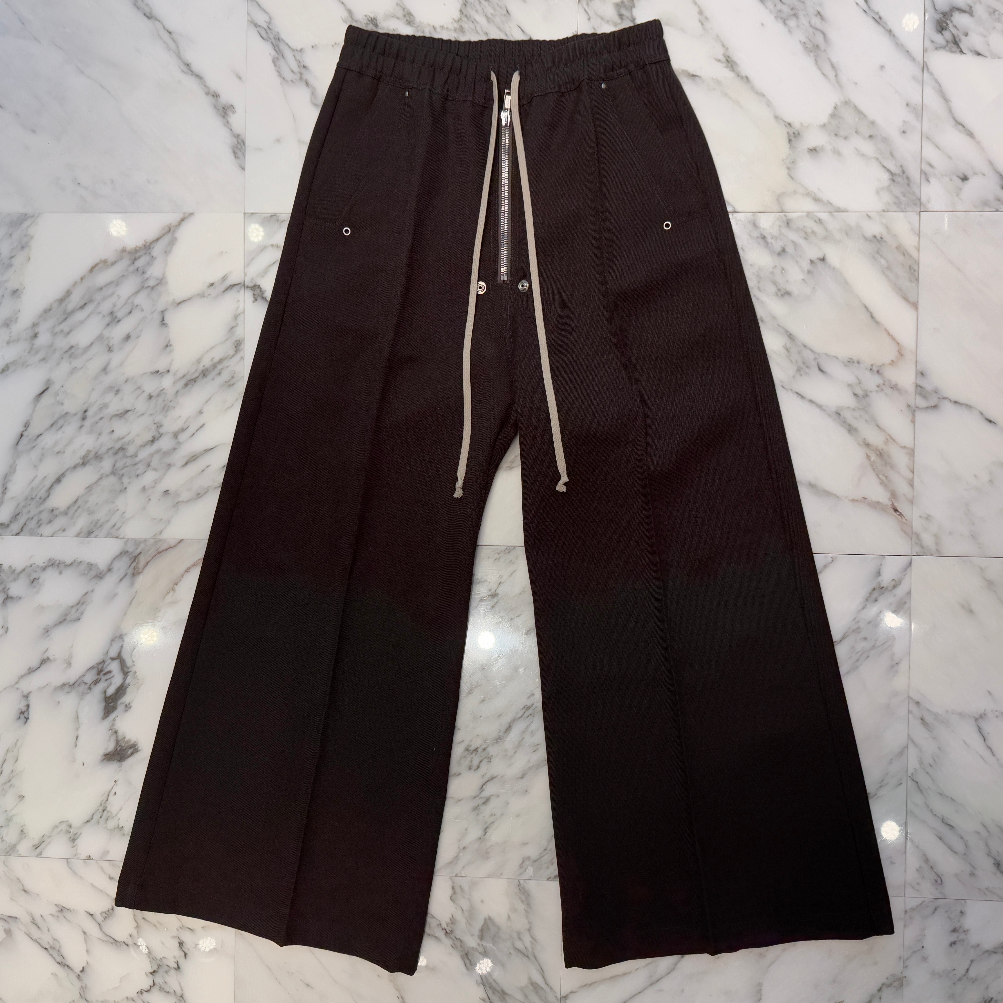 Rick Owens 2024AW Brushed Heavy Twill Wide Bela Pants RU02D6366-WA Size 40 リックオウエンス ブラッシュド ヘビー ツイル ワイドベラ パンツ