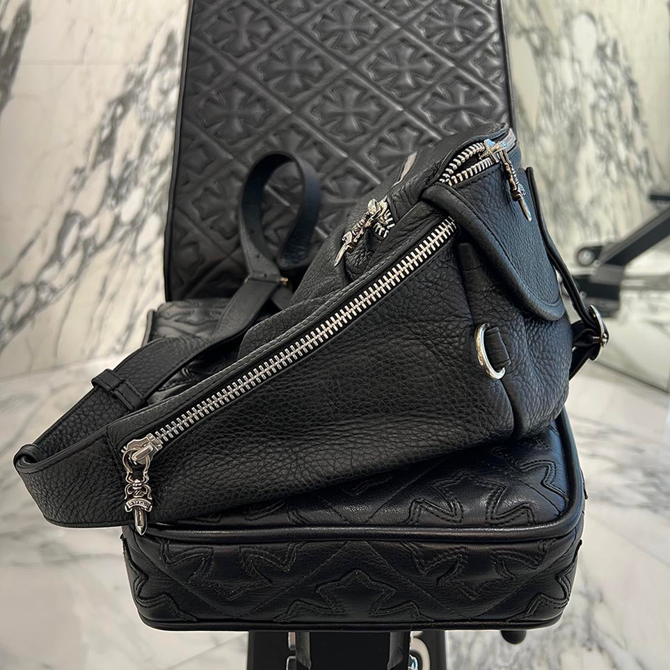 CHROME HEARTS 1 SNAT PACK LEATHER WAIST BAG クロムハーツ 1スナットパック レザー ウェストバッグ