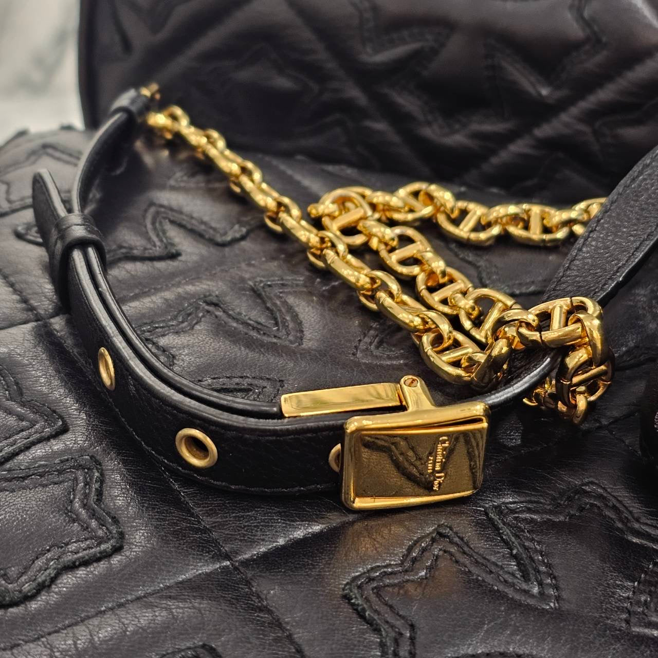 DIOR Christian Dior DIOR CARO Cannage Calfskin Small Bag M9241UWHC_M900 ディオール クリスチャンディオール ディオールカロ カナージュ カーフスキン スモールバッグ