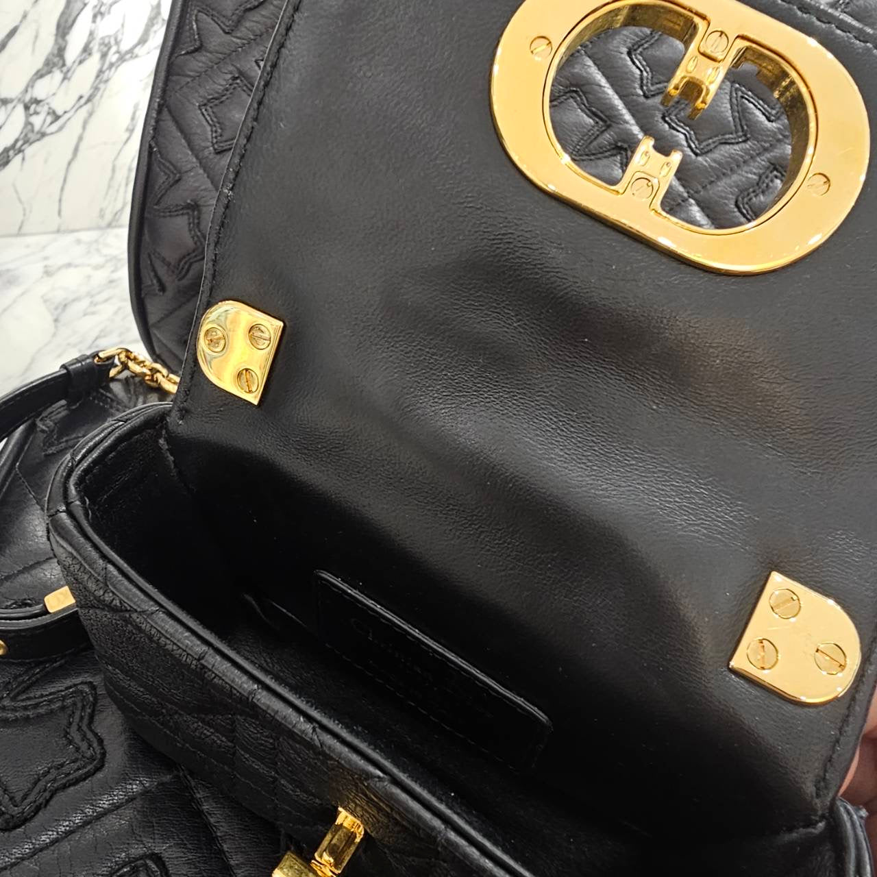 DIOR Christian Dior DIOR CARO Cannage Calfskin Small Bag M9241UWHC_M900 ディオール クリスチャンディオール ディオールカロ カナージュ カーフスキン スモールバッグ