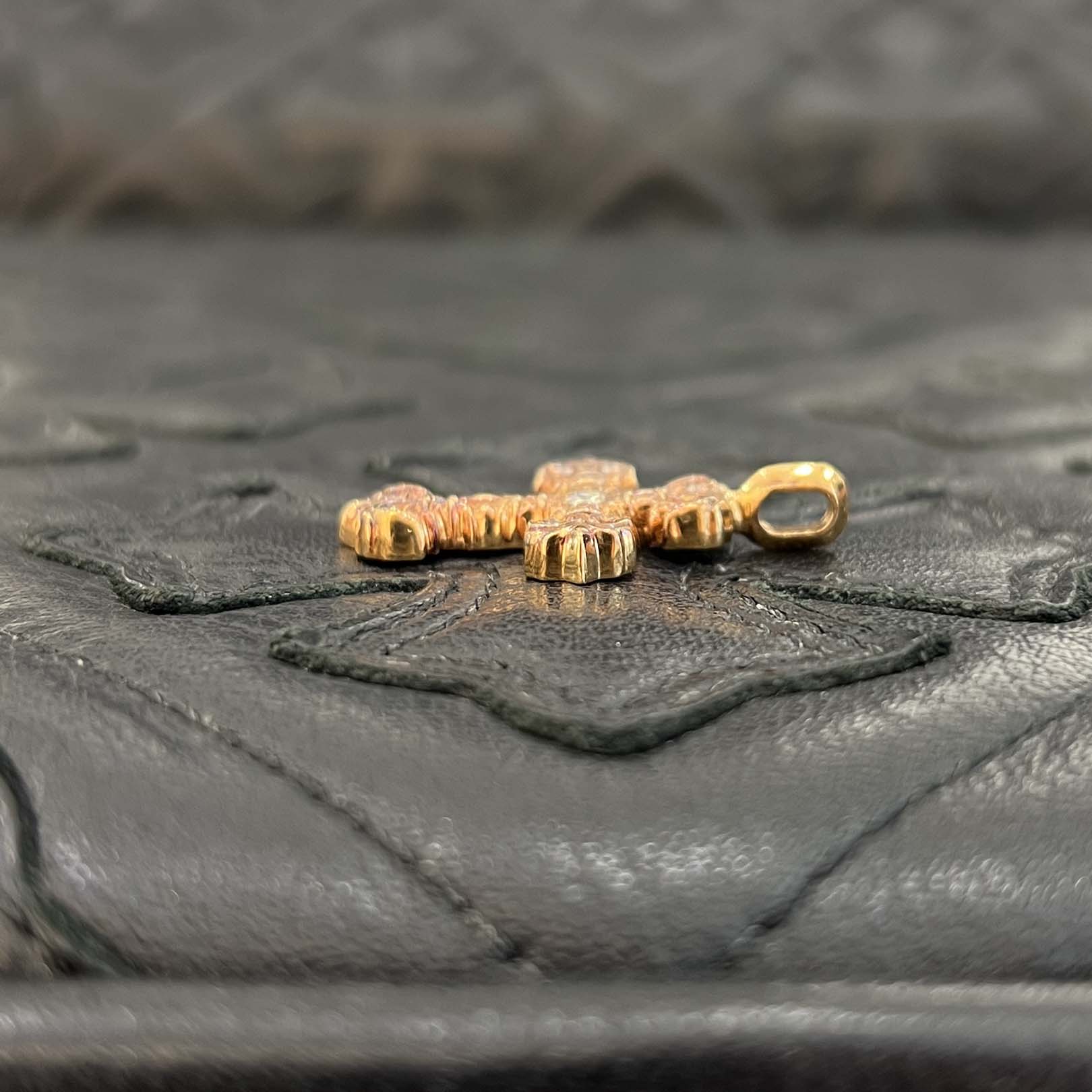 CHROME HEARTS 22K Tiny Filigree Cross Pave Diamond Pendent Top クロムハーツ 22K タイニー フィリグリークロス パヴェダイヤモンド ペンダント トップ