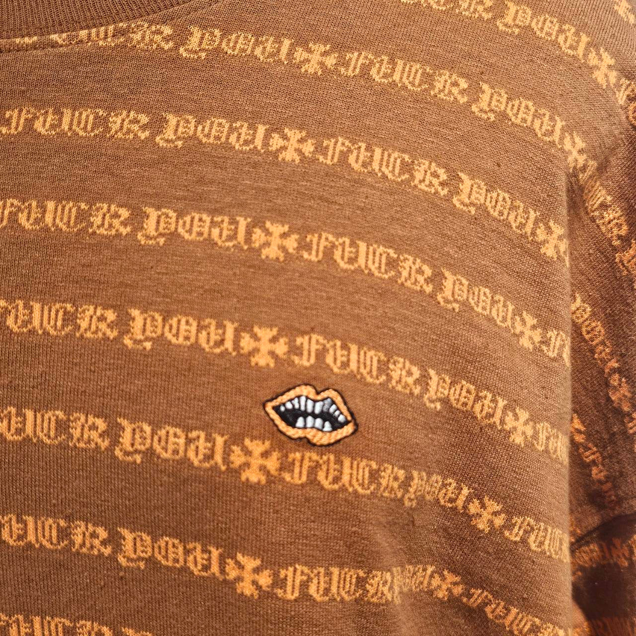 CHROME HEARTS × MATTY BOY Y NOT Chomper Embroidery Stripe Polo Tee Size M クロムハーツ × マッティボーイ チョンパー刺繍 ストライプ ポロシャツ サイズM