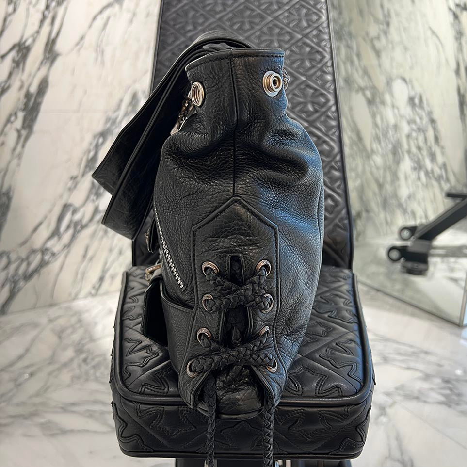 CHROME HEARTS JJ Dean Leather Riders Hand Bag Large クロムハーツ JJ ディーン レザー ライダース ハンドバッグ ラージ