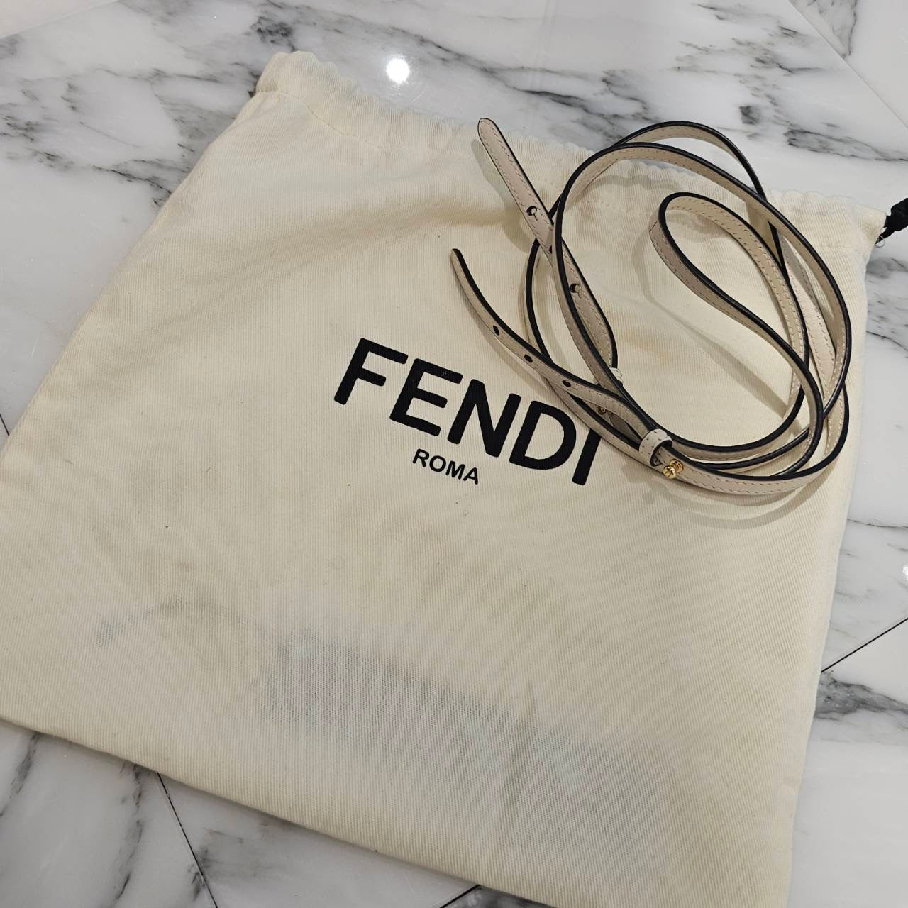 FENDI MON TRESOR White Leather Shoulder Bag 8BS010 AC9F0K7E フェンディ モン トレゾール ホワイトレザー ショルダーバッグ