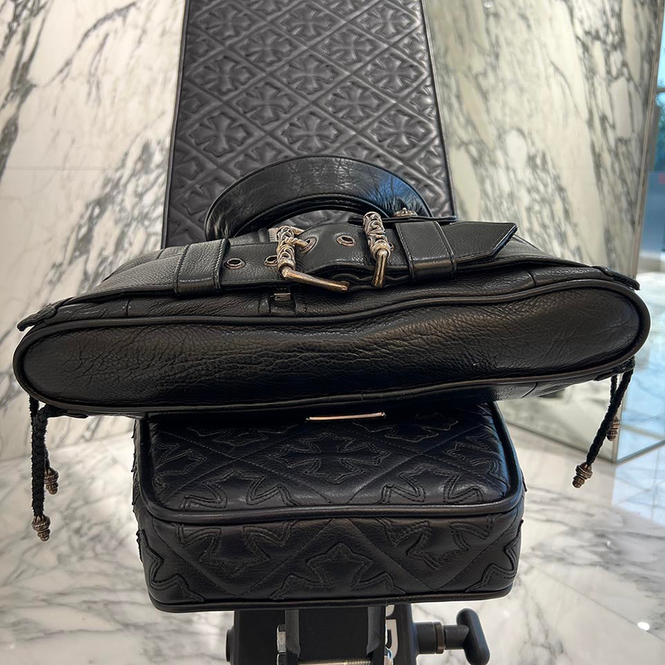 CHROME HEARTS JJ Dean Leather Riders Hand Bag Large クロムハーツ JJ ディーン レザー ライダース ハンドバッグ ラージ