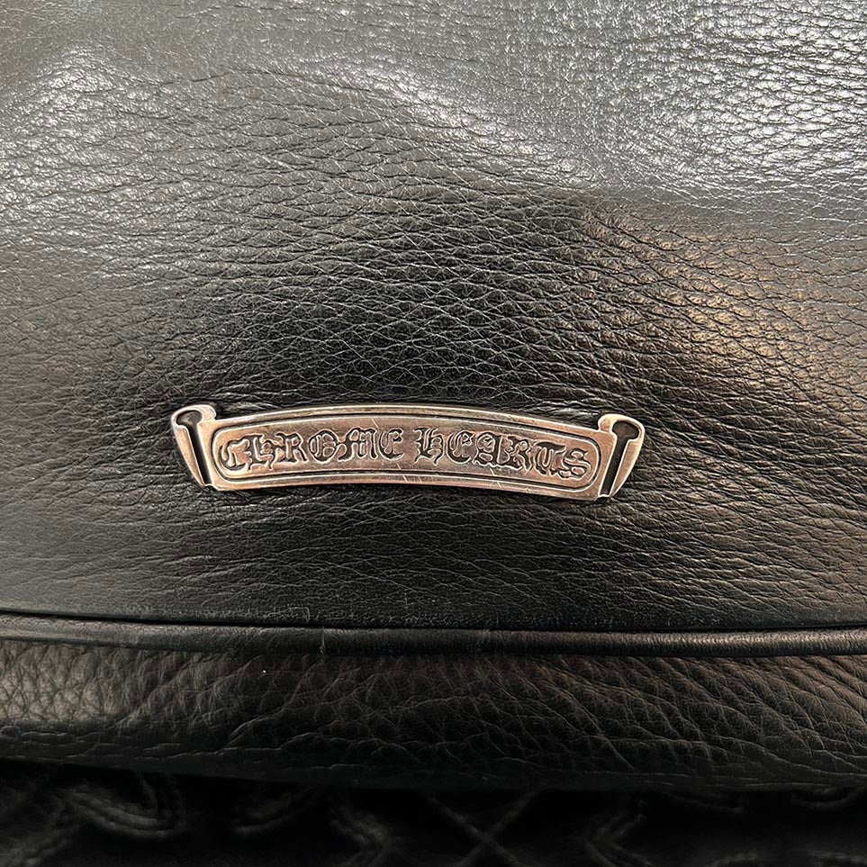 CHROME HEARTS JJ Dean Leather Riders Hand Bag Large クロムハーツ JJ ディーン レザー ライダース ハンドバッグ ラージ