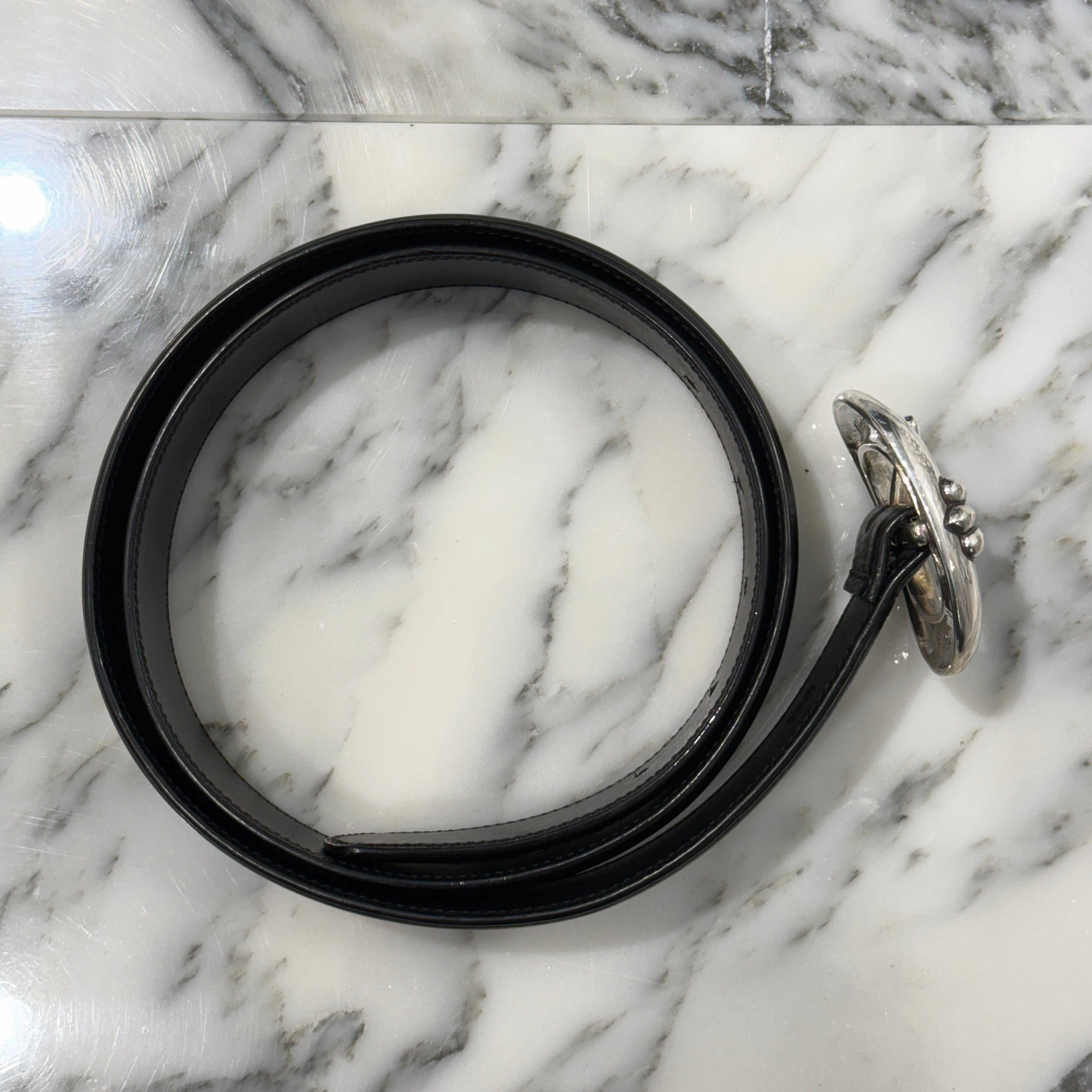 CHROME HEARTS Gunslinger Leather Belt Size 38 クロムハーツ ガンスリンガーレザーベルト サイズ38