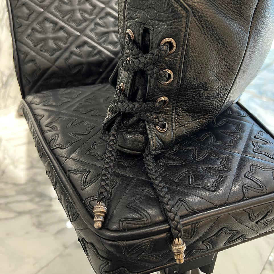 CHROME HEARTS JJ Dean Leather Riders Hand Bag Large クロムハーツ JJ ディーン レザー ライダース ハンドバッグ ラージ