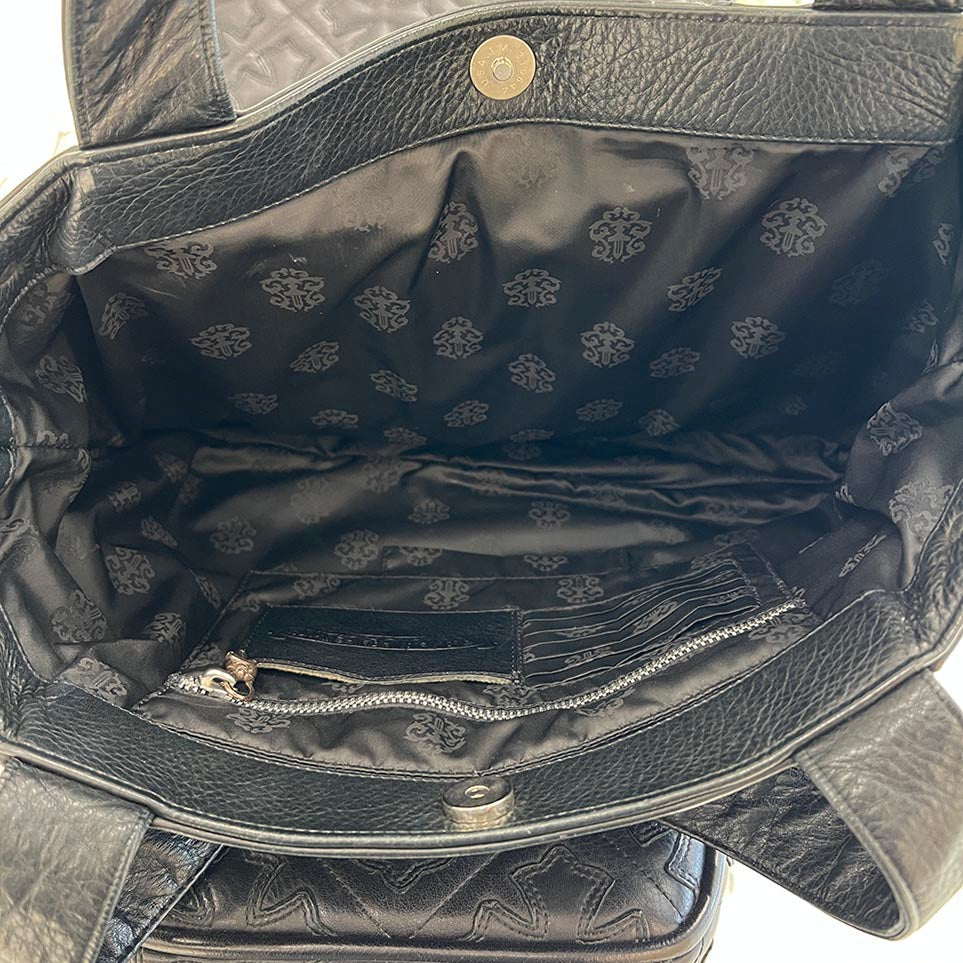 CHROME HEARTS JJ Dean Leather Riders Hand Bag Large クロムハーツ JJ ディーン レザー ライダース ハンドバッグ ラージ