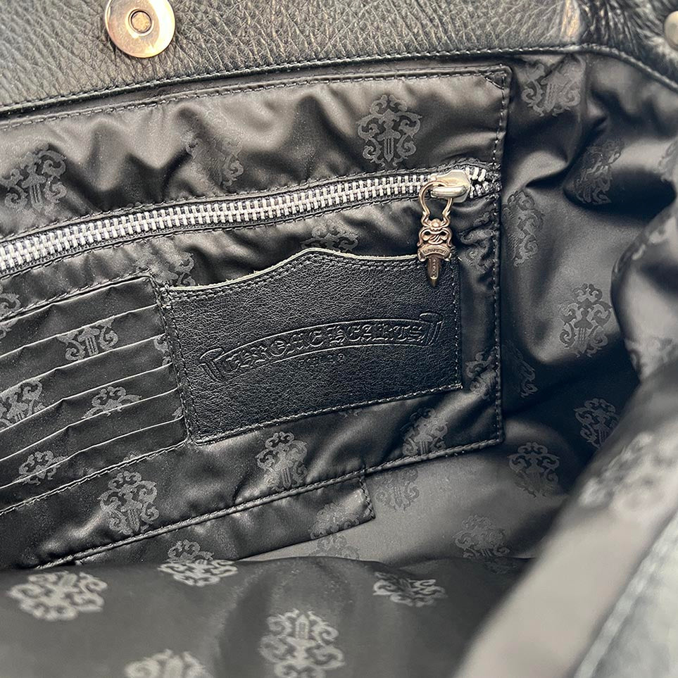 CHROME HEARTS JJ Dean Leather Riders Hand Bag Large クロムハーツ JJ ディーン レザー ライダース ハンドバッグ ラージ
