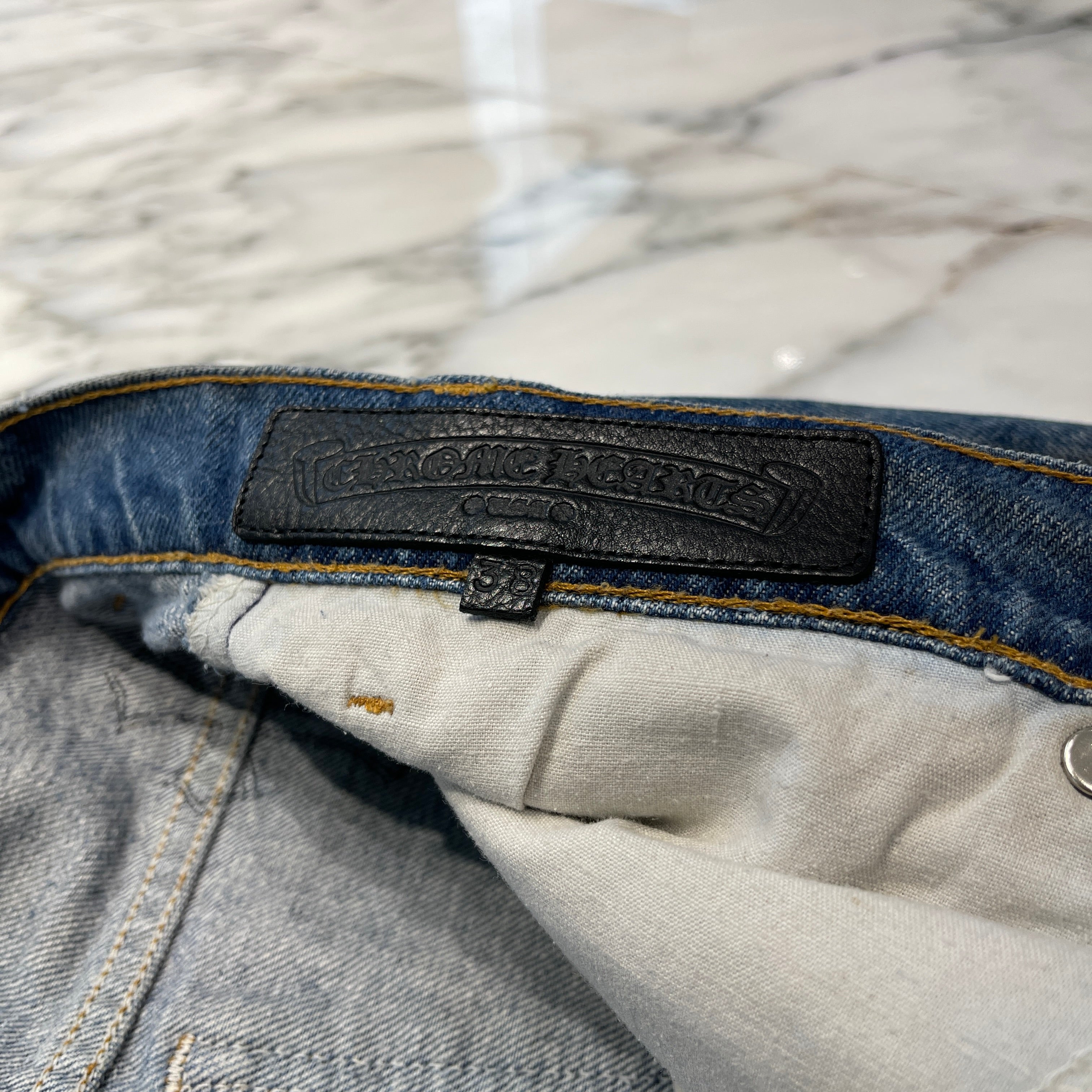 CHROME HEARTS × Levi's 517 VNTG Cross Leather Patch Jeans Size 38 クロムハーツ × リーバイス 517 ヴィンテージ クロスレザーパッチ ジーンズ デニムパンツ サイズ38