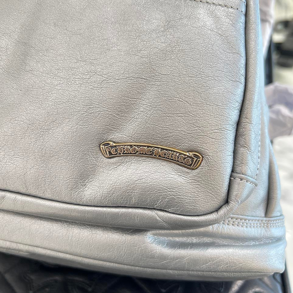 CHROME HEARTS 7TH GRADE Metallic Silver Leather Back Pack クロムハーツ セブンスグレード メタリックシルバー レザーバックパック
