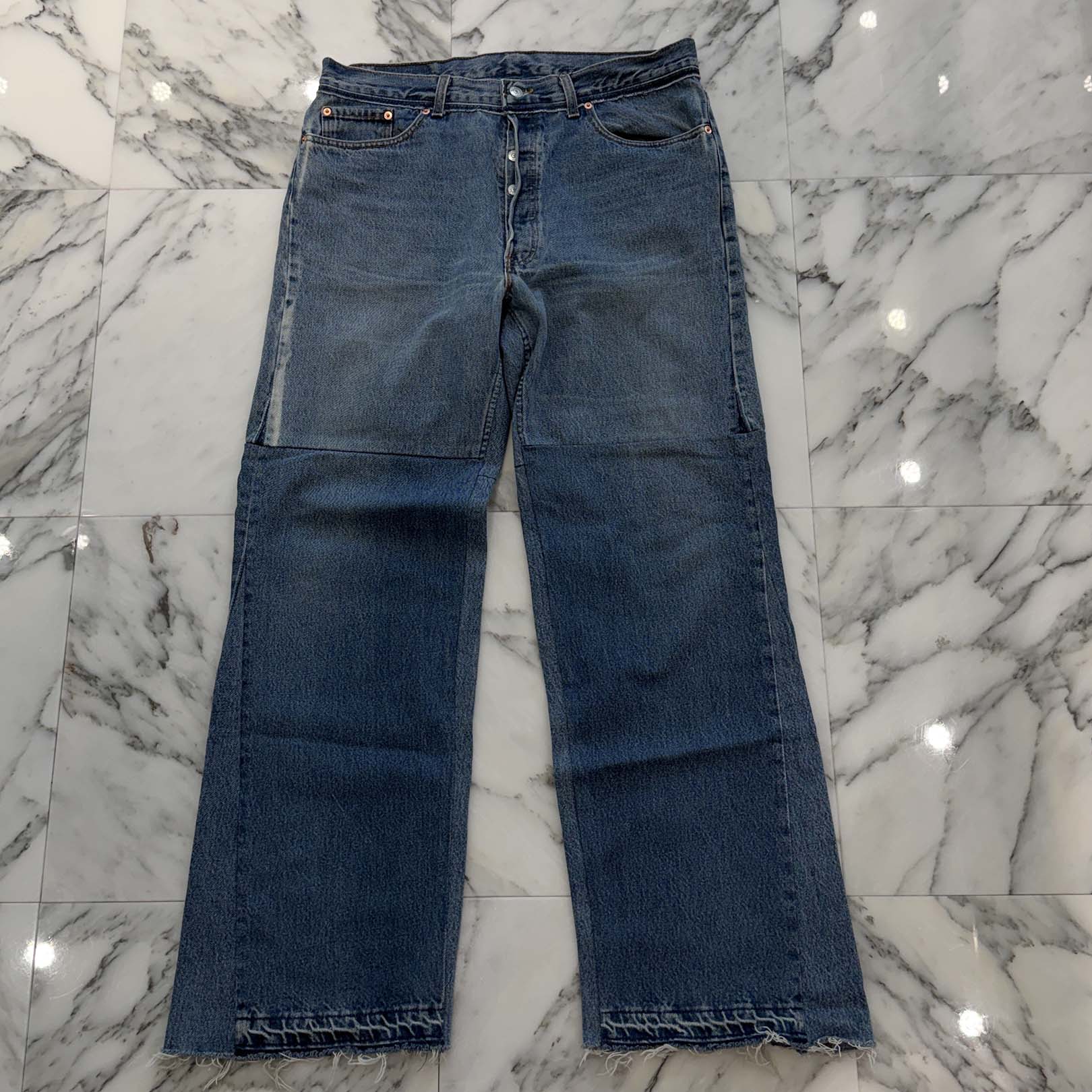 READY MADE 2024SS Wide Flare Denim Pants RE-CO-BL-00-00-251 Size W37 L31  レディメイド ワイド フレア デニム パンツ サイズW37 L31
