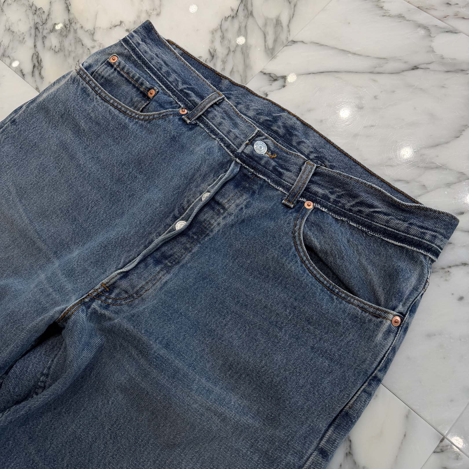READY MADE 2024SS Wide Flare Denim Pants RE-CO-BL-00-00-251 Size W37 L31  レディメイド ワイド フレア デニム パンツ サイズW37 L31