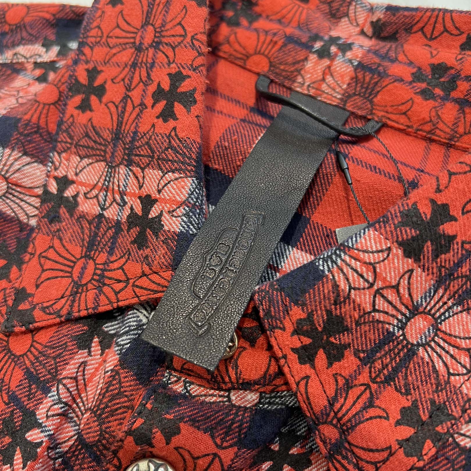 CHROME HEARTS Loose Ends Check Shirt Size M クロムハーツ ルーズエンド チェックシャツ サイズM