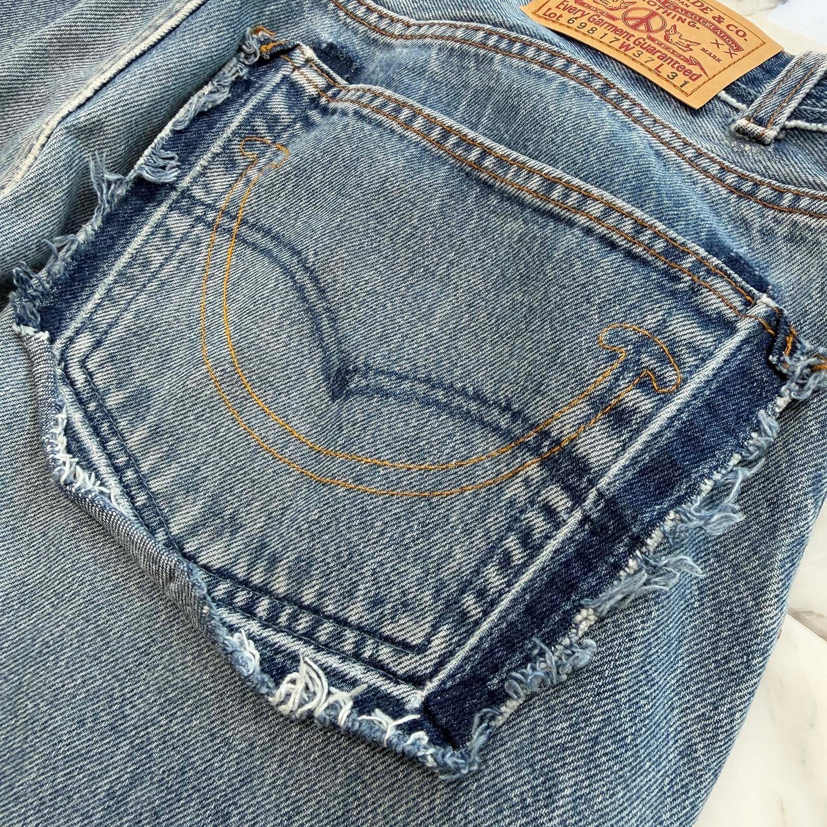 READY MADE 2024SS Wide Flare Denim Pants RE-CO-BL-00-00-251 Size W37 L31  レディメイド ワイド フレア デニム パンツ サイズW37 L31