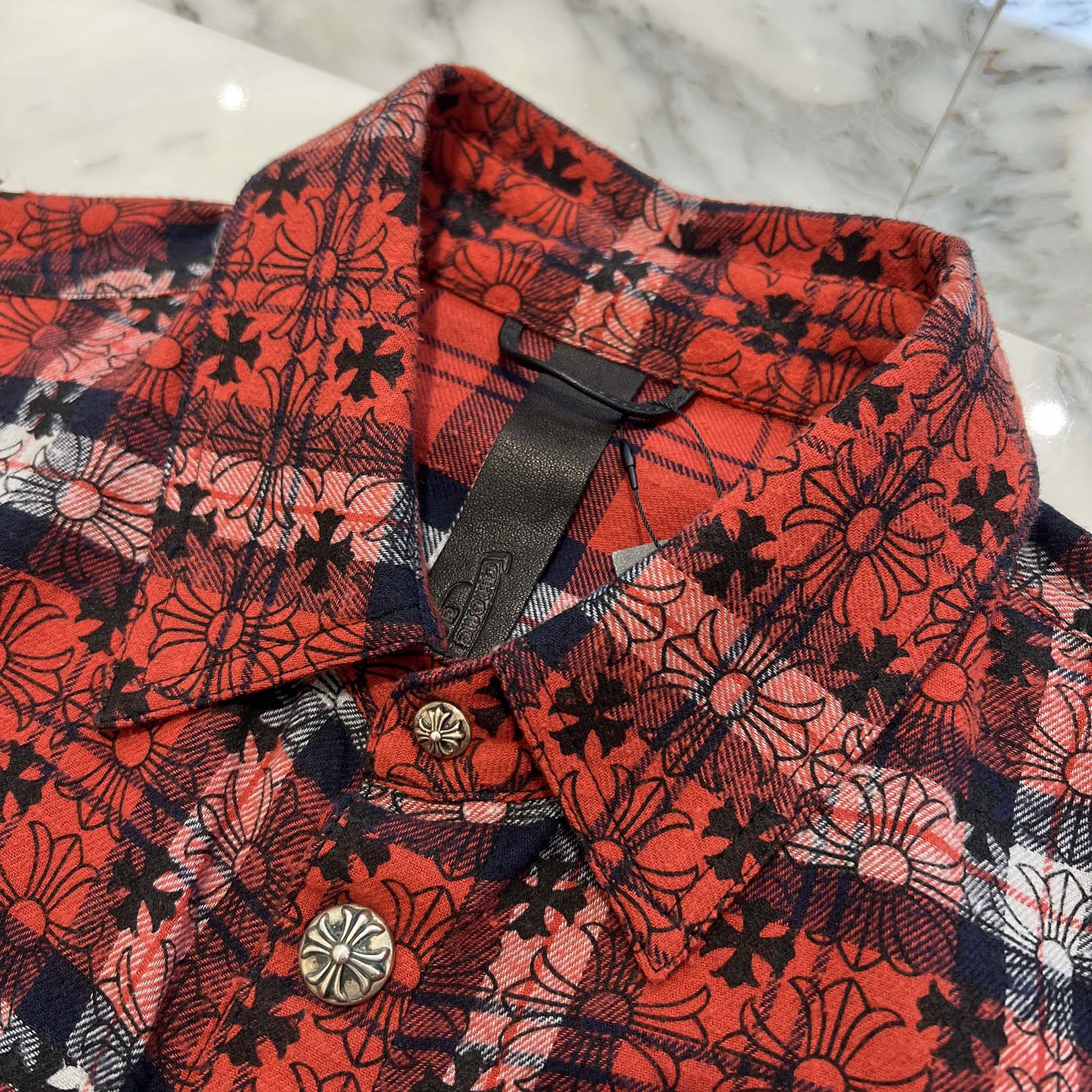 CHROME HEARTS Loose Ends Check Shirt Size M クロムハーツ ルーズエンド チェックシャツ サイズM