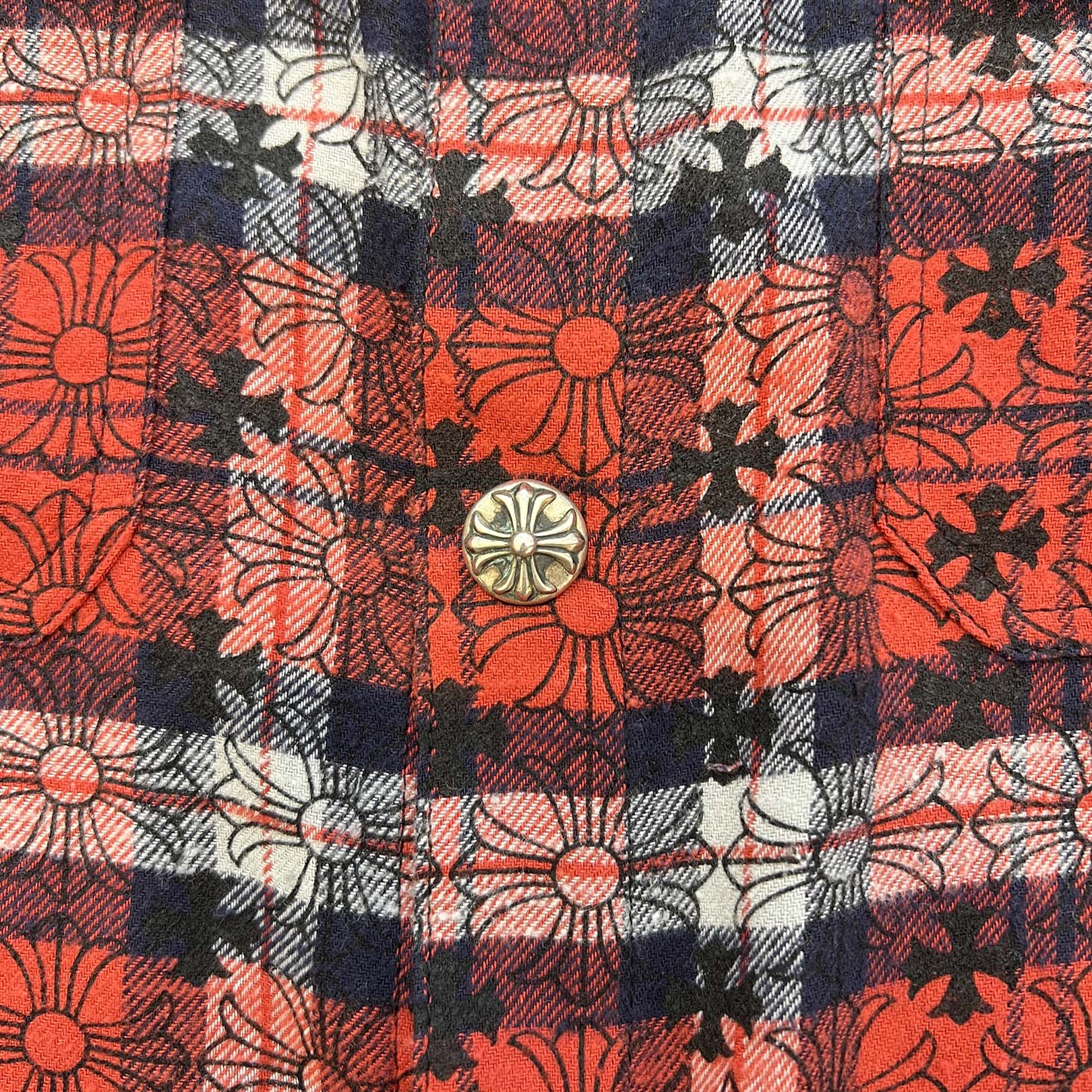 CHROME HEARTS Loose Ends Check Shirt Size M クロムハーツ ルーズエンド チェックシャツ サイズM