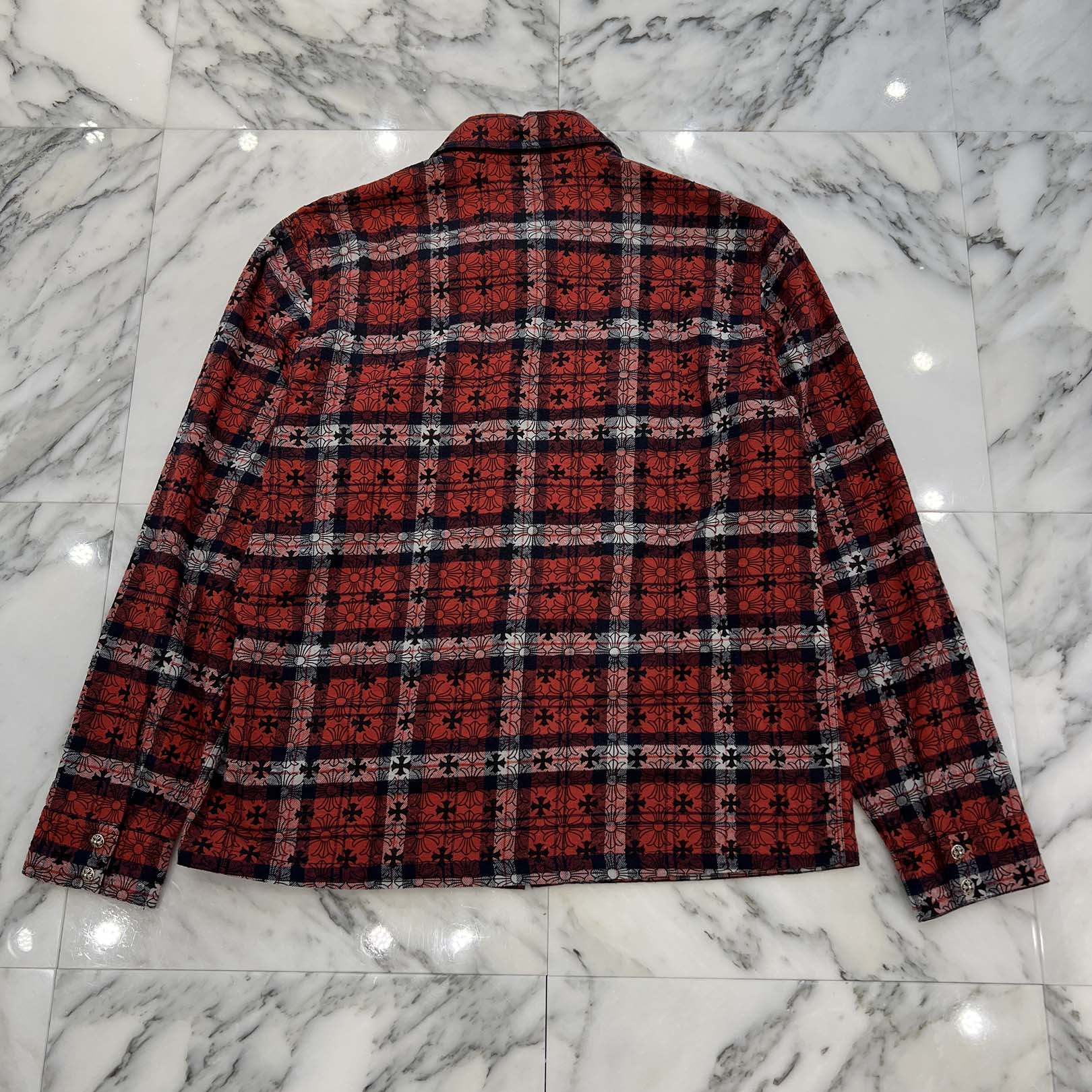 CHROME HEARTS Loose Ends Check Shirt Size M クロムハーツ ルーズエンド チェックシャツ サイズM