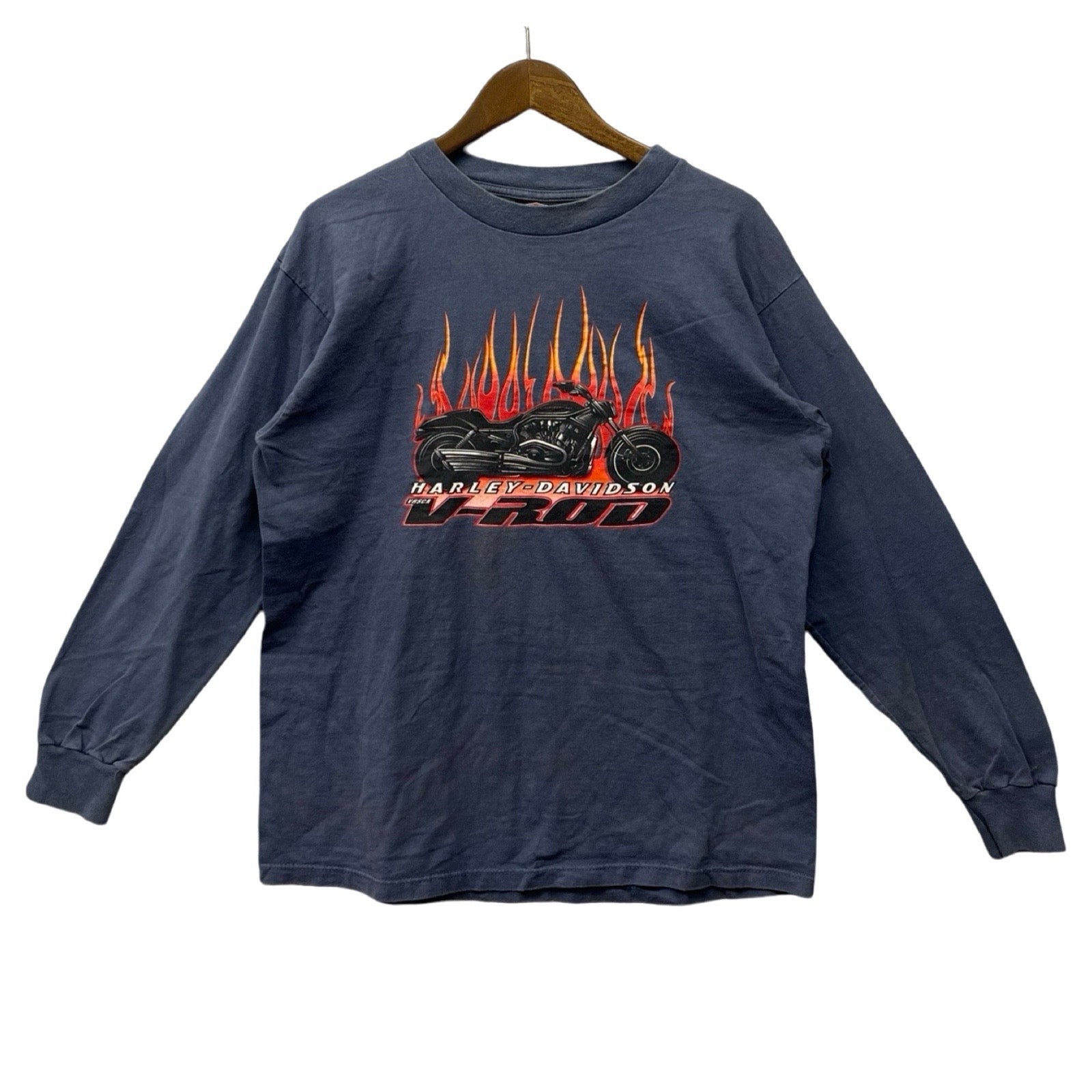 Vintage 90's Harley-Davidson VASCA V-ROD Classic Motorcycles L/S Tee Size L