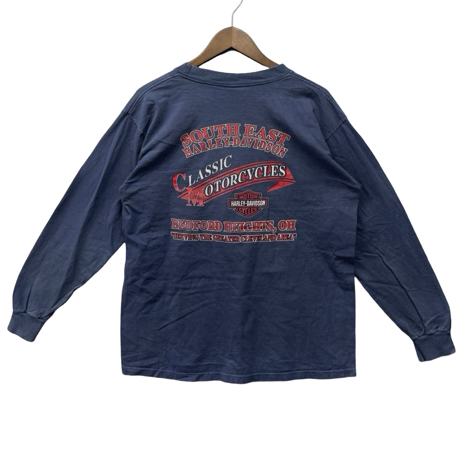 Vintage 90's Harley-Davidson VASCA V-ROD Classic Motorcycles L/S Tee Size L