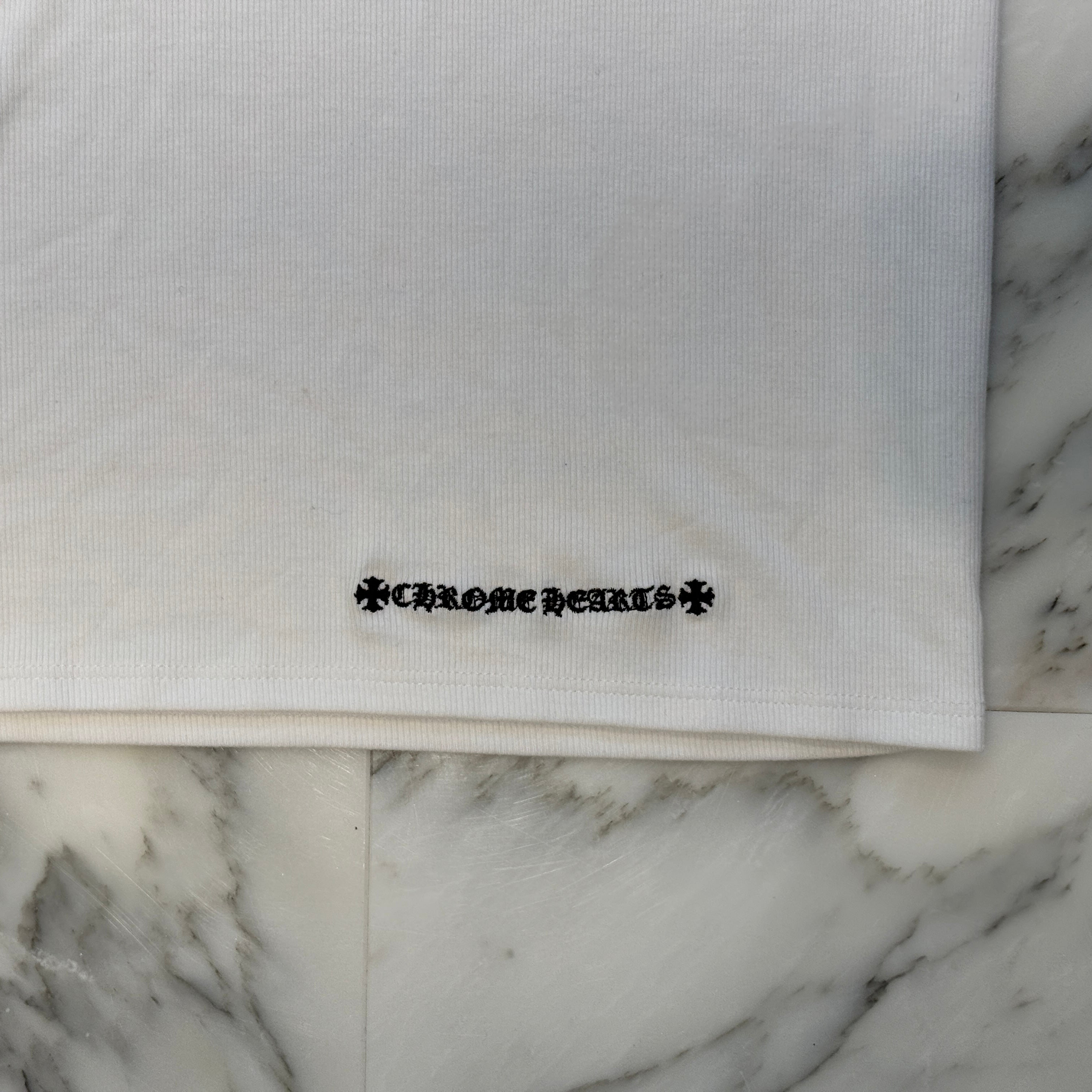 CHROME HEARTS Y NOT Vine Dagger Embroidery Polo Shirt Dress Size M クロムハーツ ワイノット ヴァインダガー刺繍 ポロシャツ ワンピース サイズM