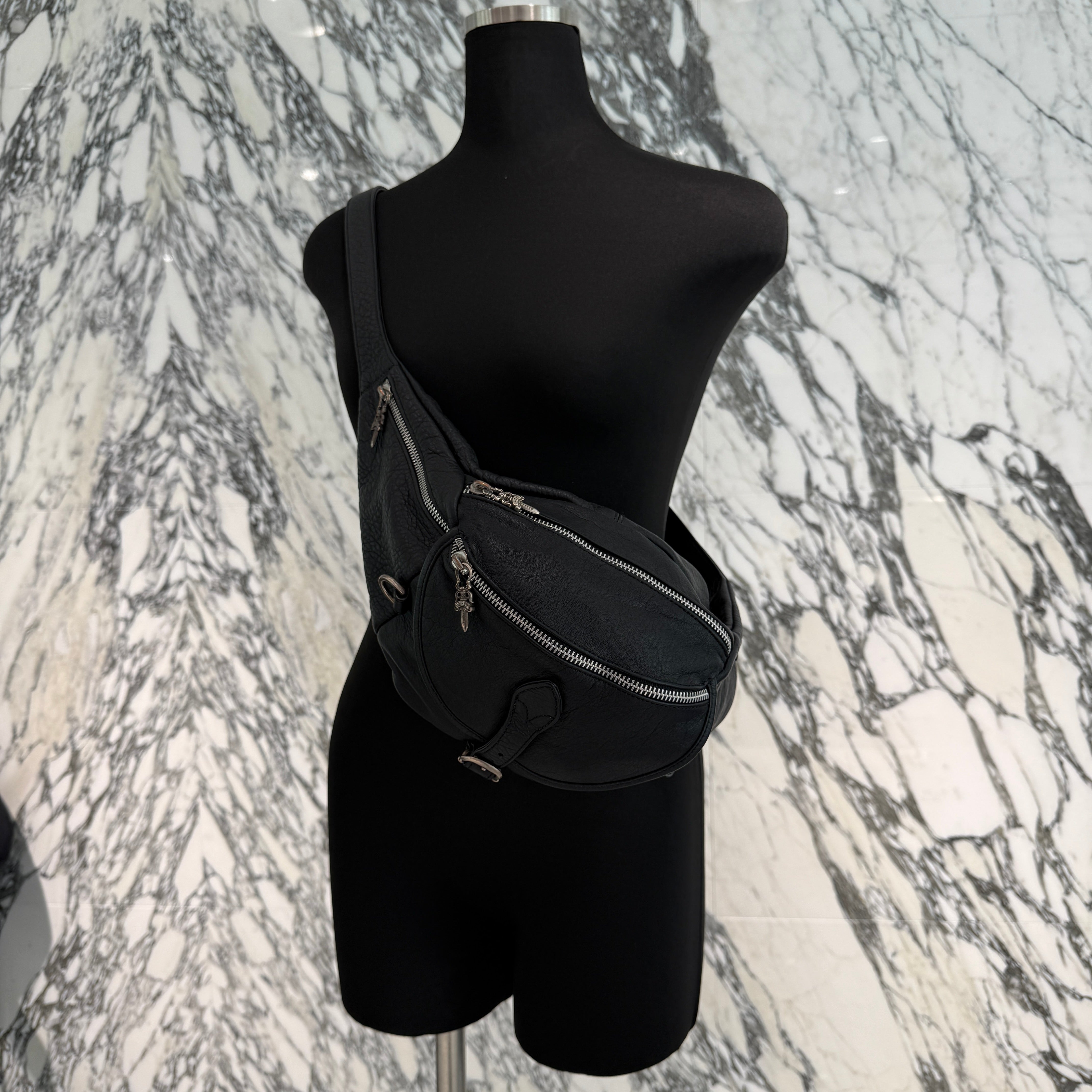 CHROME HEARTS SNAT PACK #1 Leather Waist Bag クロムハーツ スナットパック #1 レザー ウェストバッグ