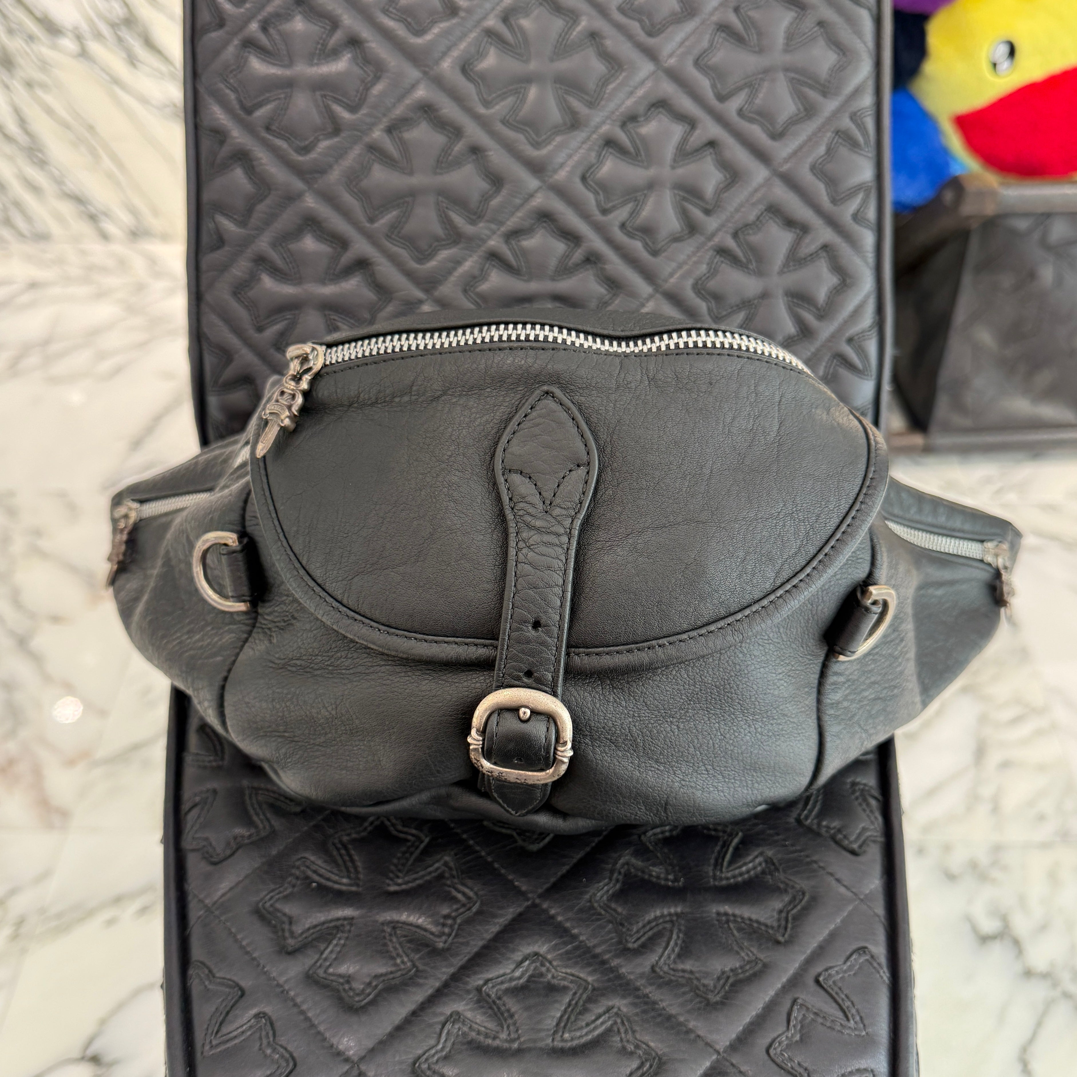 CHROME HEARTS SNAT PACK #1 Leather Waist Bag クロムハーツ スナットパック #1 レザー ウェストバッグ