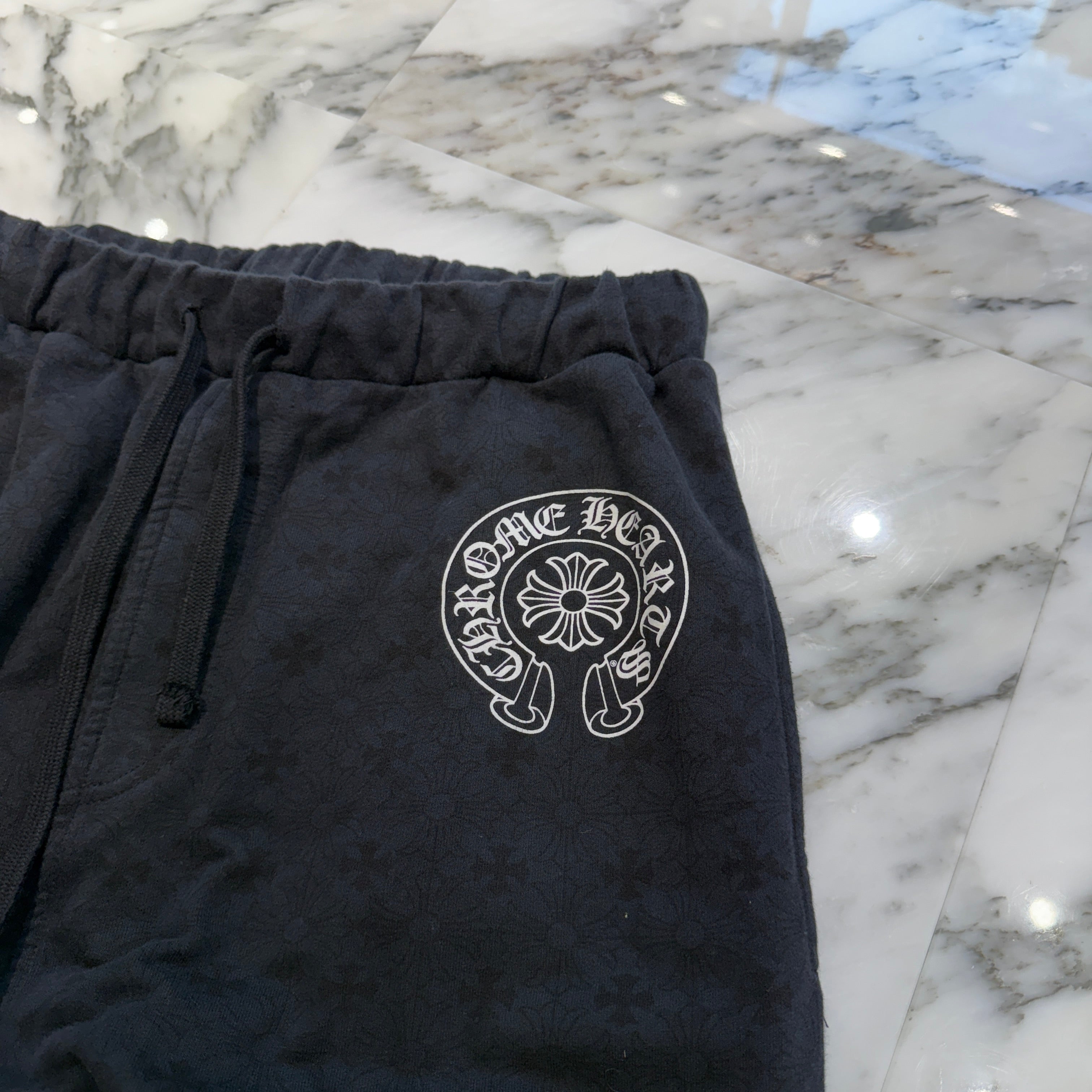 CHROME HEARTS CH Plus Horseshoe Fuck You Logo Sweat Long Pants Size L クロムハーツ CHプラス総柄 サイドロゴ ファックユー スウェットロングパンツ サイズL
