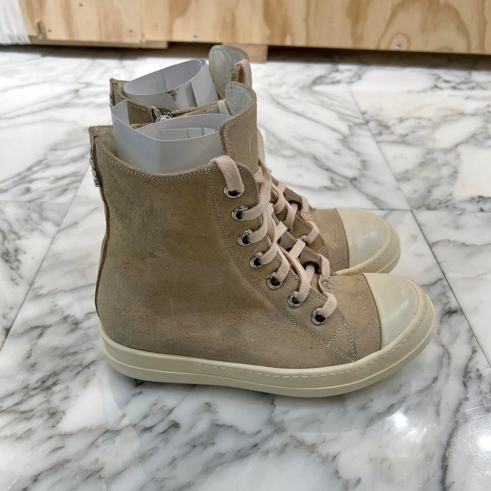 CHROME HEARTS × Rick Owens Ramones Suede Leather Sneakers Size 37 1/2 クロムハーツ × リックオーエンス ラモーンズ スエードレザースニーカー サイズ37 1/2