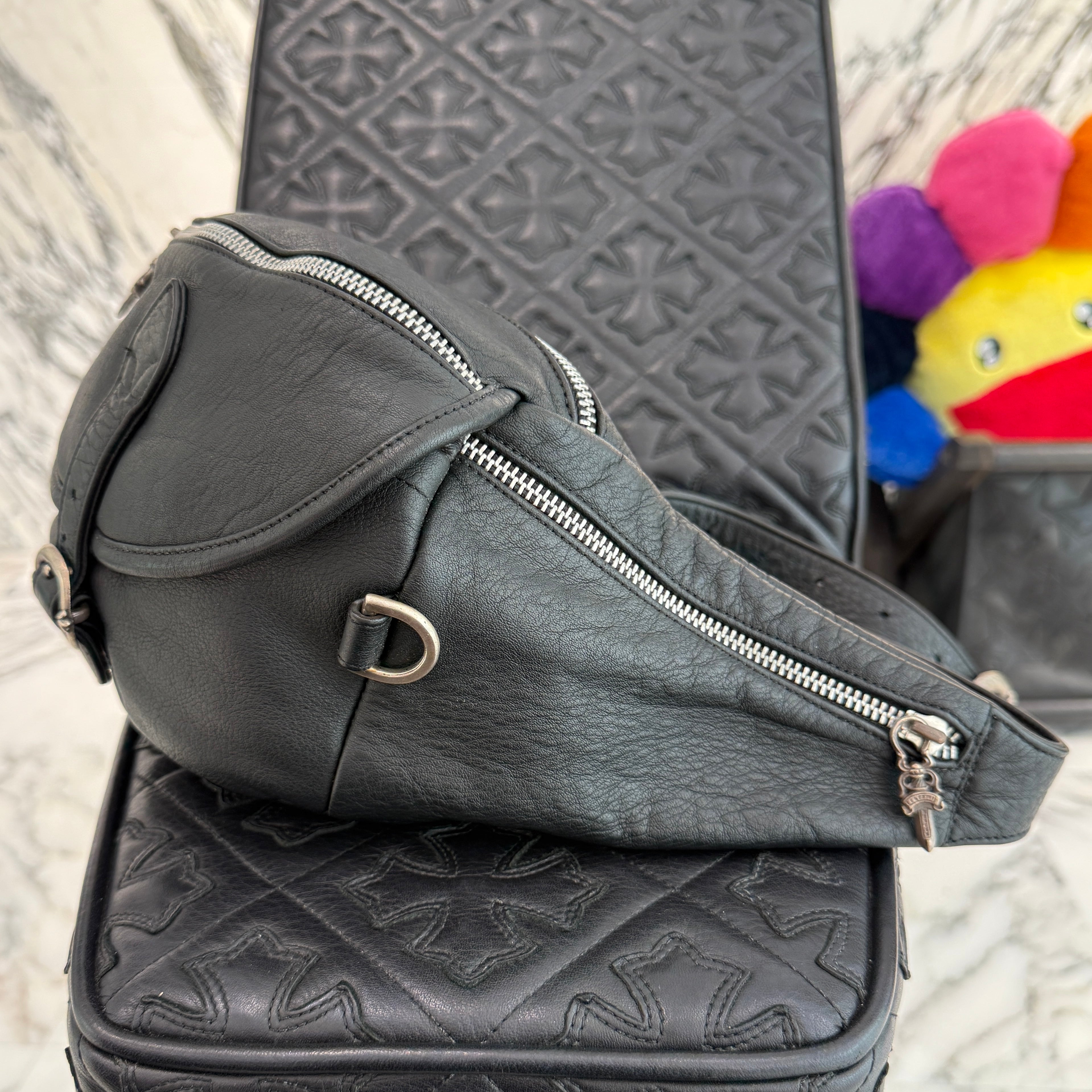 CHROME HEARTS SNAT PACK #1 Leather Waist Bag クロムハーツ スナットパック #1 レザー ウェストバッグ