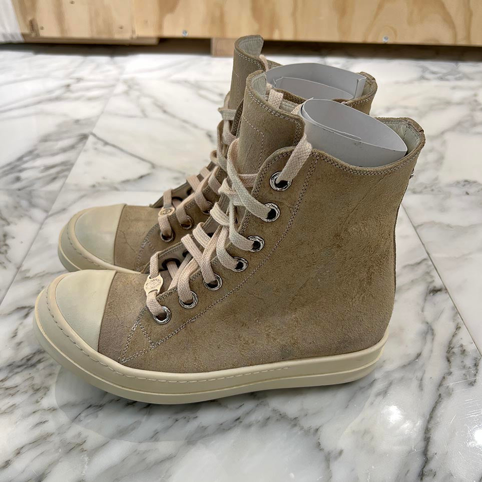 CHROME HEARTS × Rick Owens Ramones Suede Leather Sneakers Size 37 1/2 クロムハーツ × リックオーエンス ラモーンズ スエードレザースニーカー サイズ37 1/2