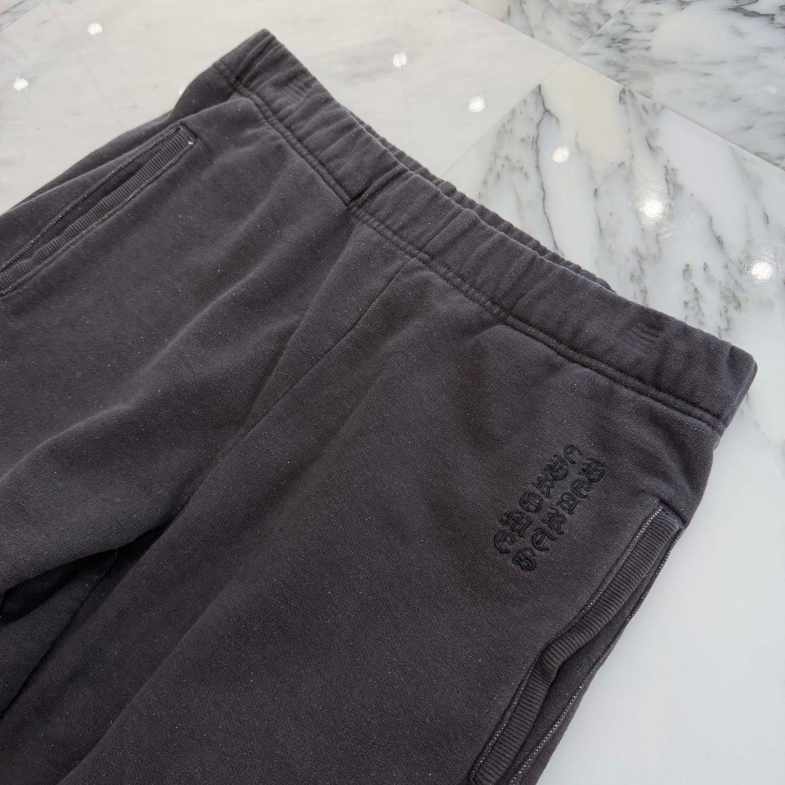 CHROME HEARTS Y NOT Vertical Logo Embroidery Sweat Long Pants Size M クロムハーツ ワイノット ヴァーティカルロゴ 刺繍 スウェットロングパンツ サイズM