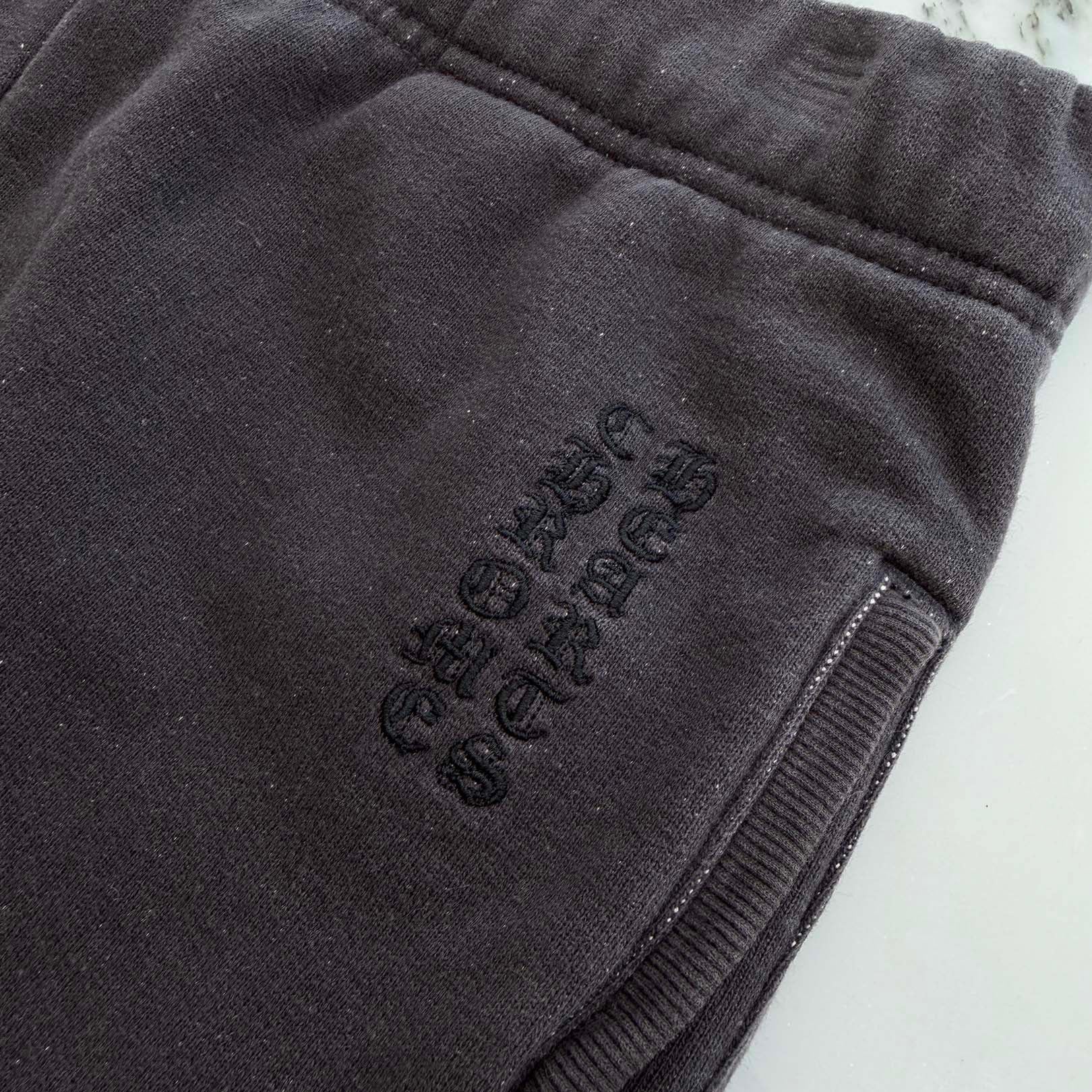 CHROME HEARTS Y NOT Vertical Logo Embroidery Sweat Long Pants Size M クロムハーツ ワイノット ヴァーティカルロゴ 刺繍 スウェットロングパンツ サイズM