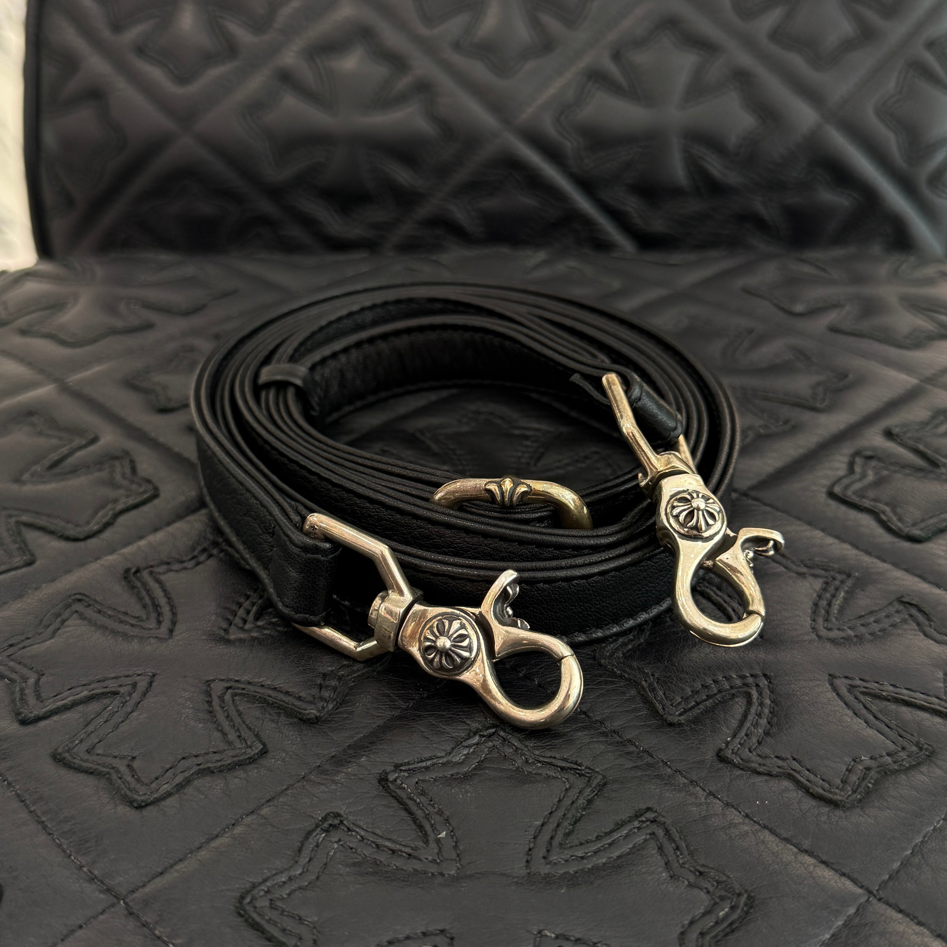 CHROME HEARTS TAKAMINI PVC 3 Cemetery Cross Patch Leather Shoulder Bag クロムハーツ タカミニ PVC 3セメタリークロスパッチ レザーショルダーバッグ