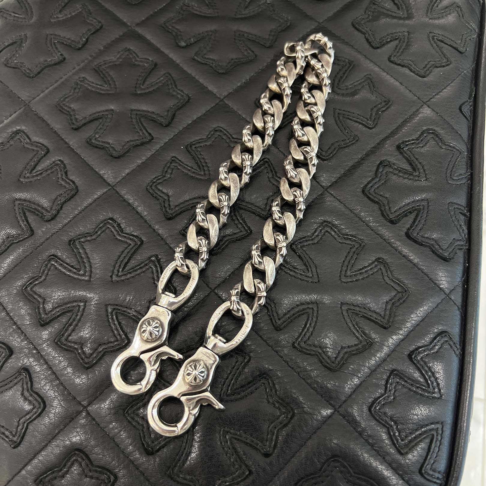 CHROME HEARTS Fancy Cross Wallet Chain Short 2 Clip クロムハーツ ファンシークロス ウォレットチェーン ショート 2クリップ シルバー925