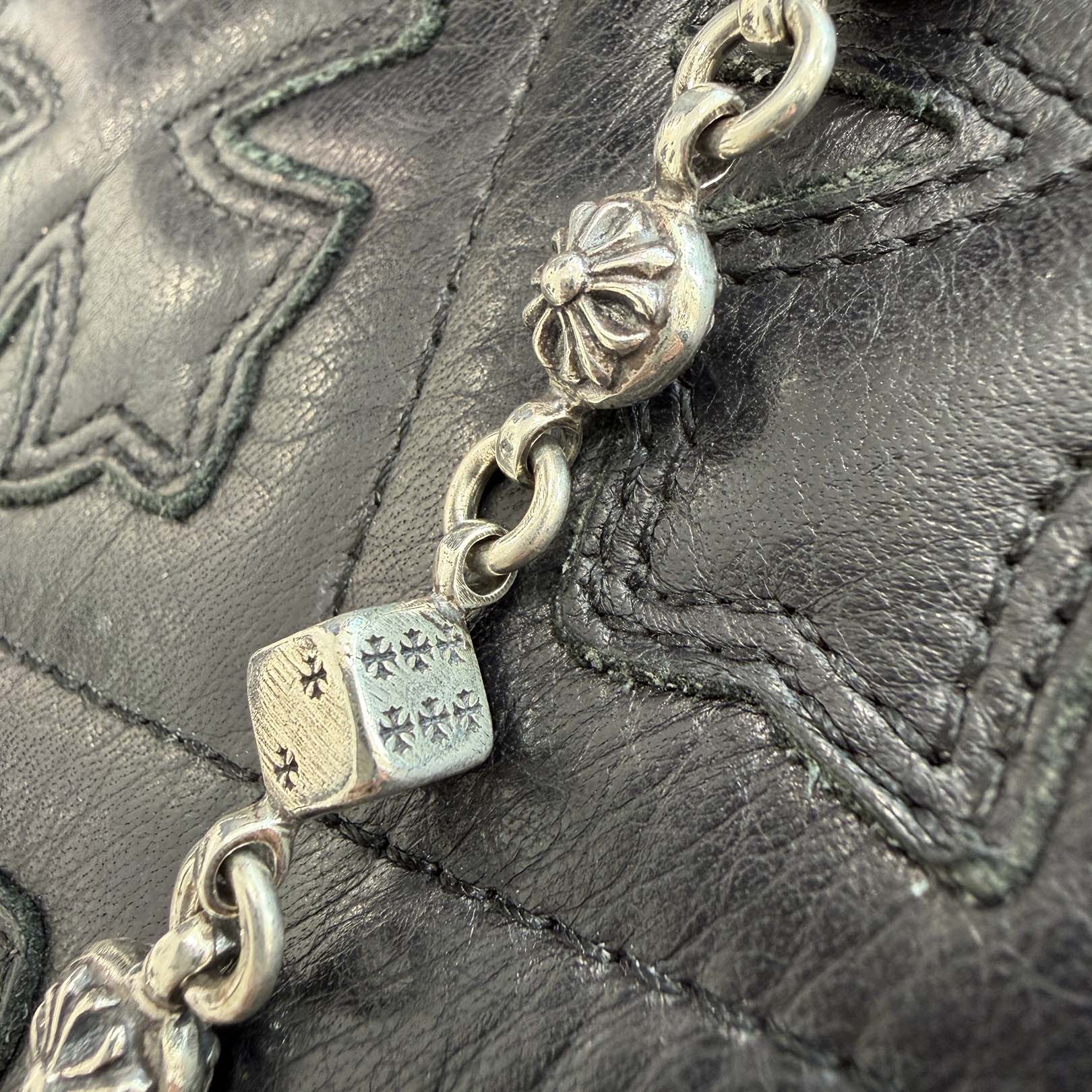 CHROME HEARTS 2 Clip Dice Cross Ball Wallet Chain 14 Link クロム