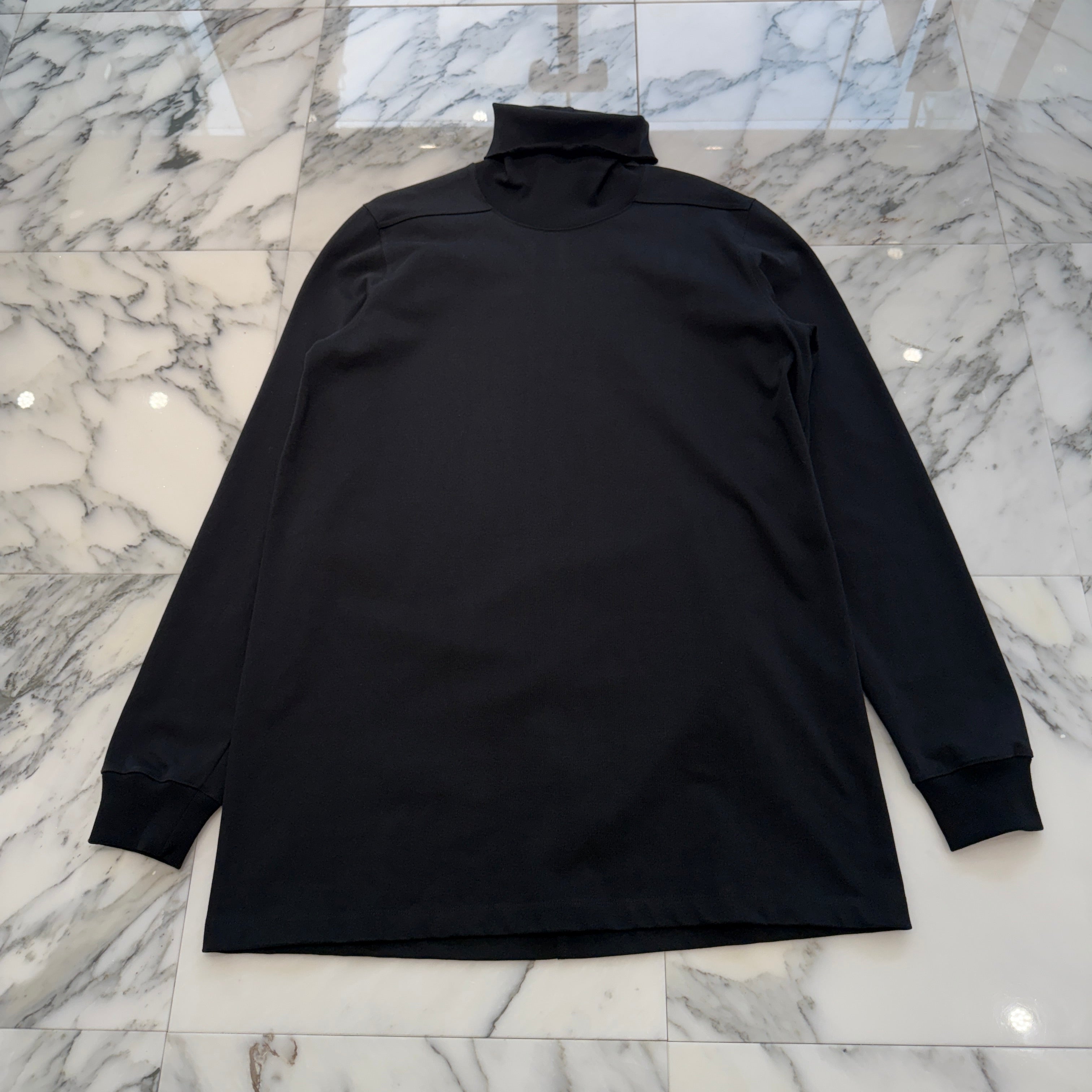 Rick Owens 2022AW Roll Neck Surf Long Sleeve Tee RU02B2286-BA Size L リックオウェンス ロールネック サーフロングスリーブTシャツ サイズL