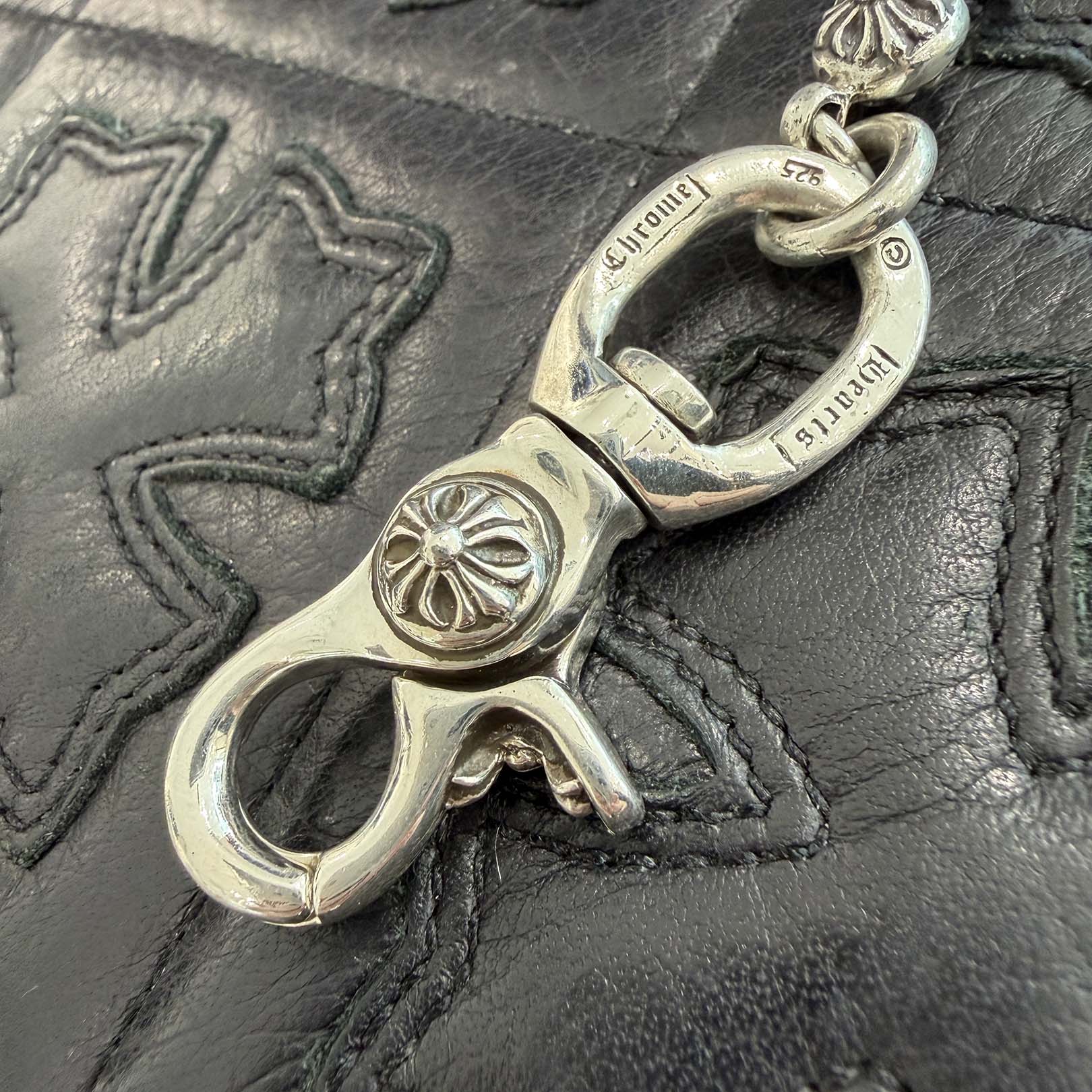 CHROME HEARTS 2 Clip Dice Cross Ball Wallet Chain 14 Link クロムハーツ 2クリップ ダイス クロスボール ウォレットチェーン 14リンク