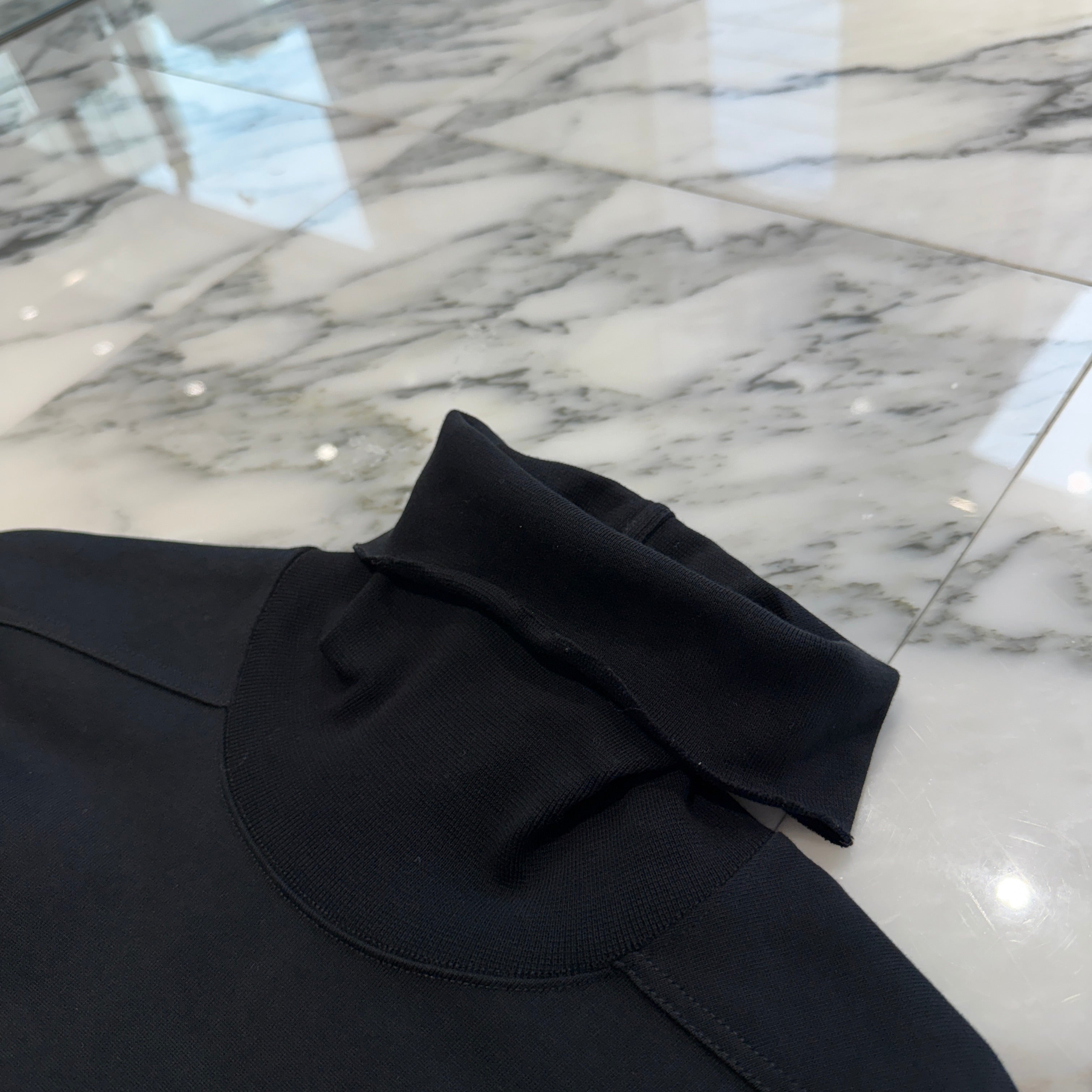 Rick Owens 2022AW Roll Neck Surf Long Sleeve Tee RU02B2286-BA Size L リックオウェンス ロールネック サーフロングスリーブTシャツ サイズL