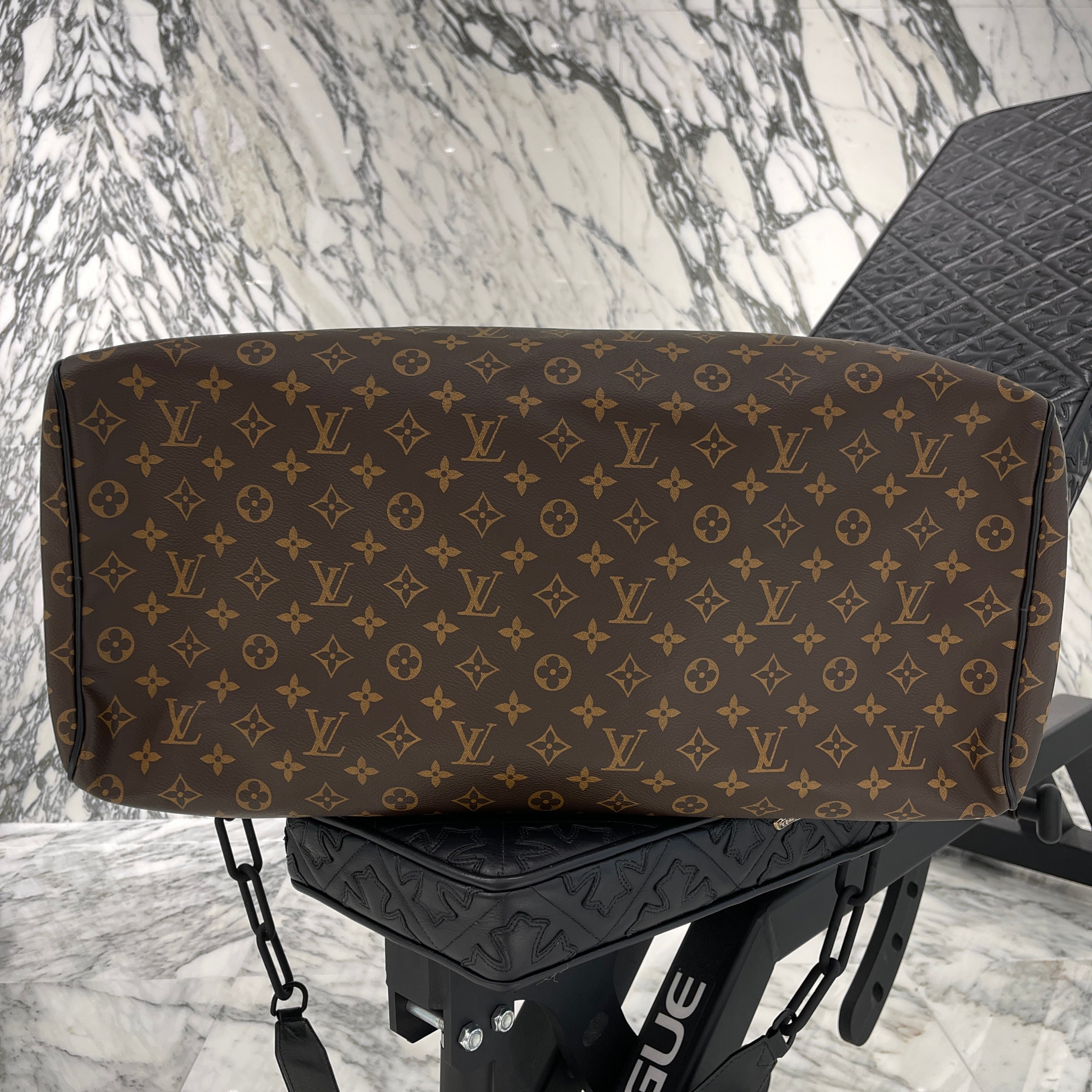 LOUIS VUITTON 2019SS Keepall Bandouliere Monogram Bag 50 by Virgil Abloh M44471 ルイヴィトン キーポル バンドリエール モノグラムバッグ 50 バイ バージルアブロー