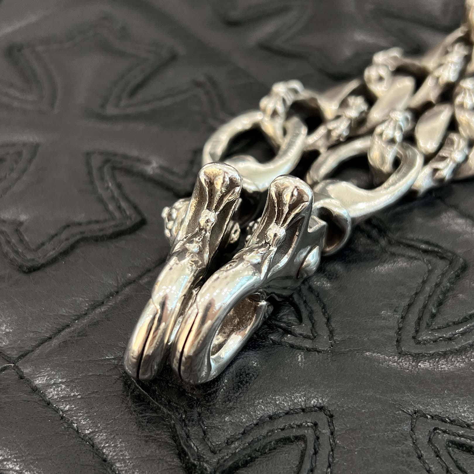 CHROME HEARTS Fancy Cross Wallet Chain Short 2 Clip クロム