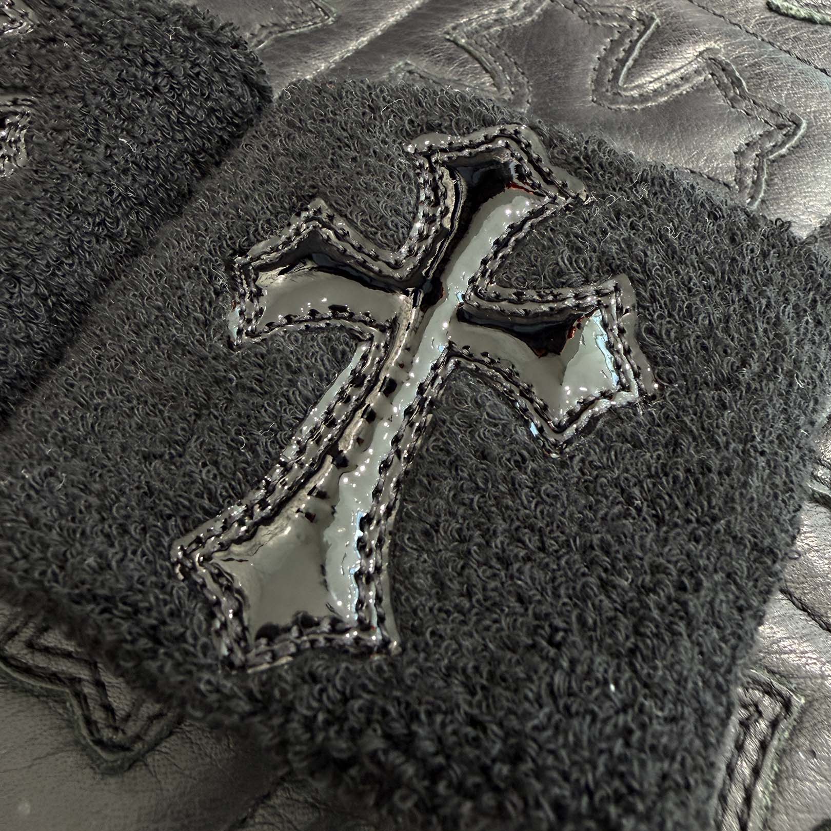 CHROME HEARTS Patent Leather Cross Patch Wrist Band Size ONE SIZE（7cm）クロムハーツ パテントレザー クロスパッチ リストバンド サイズONE SIZE（7cm）