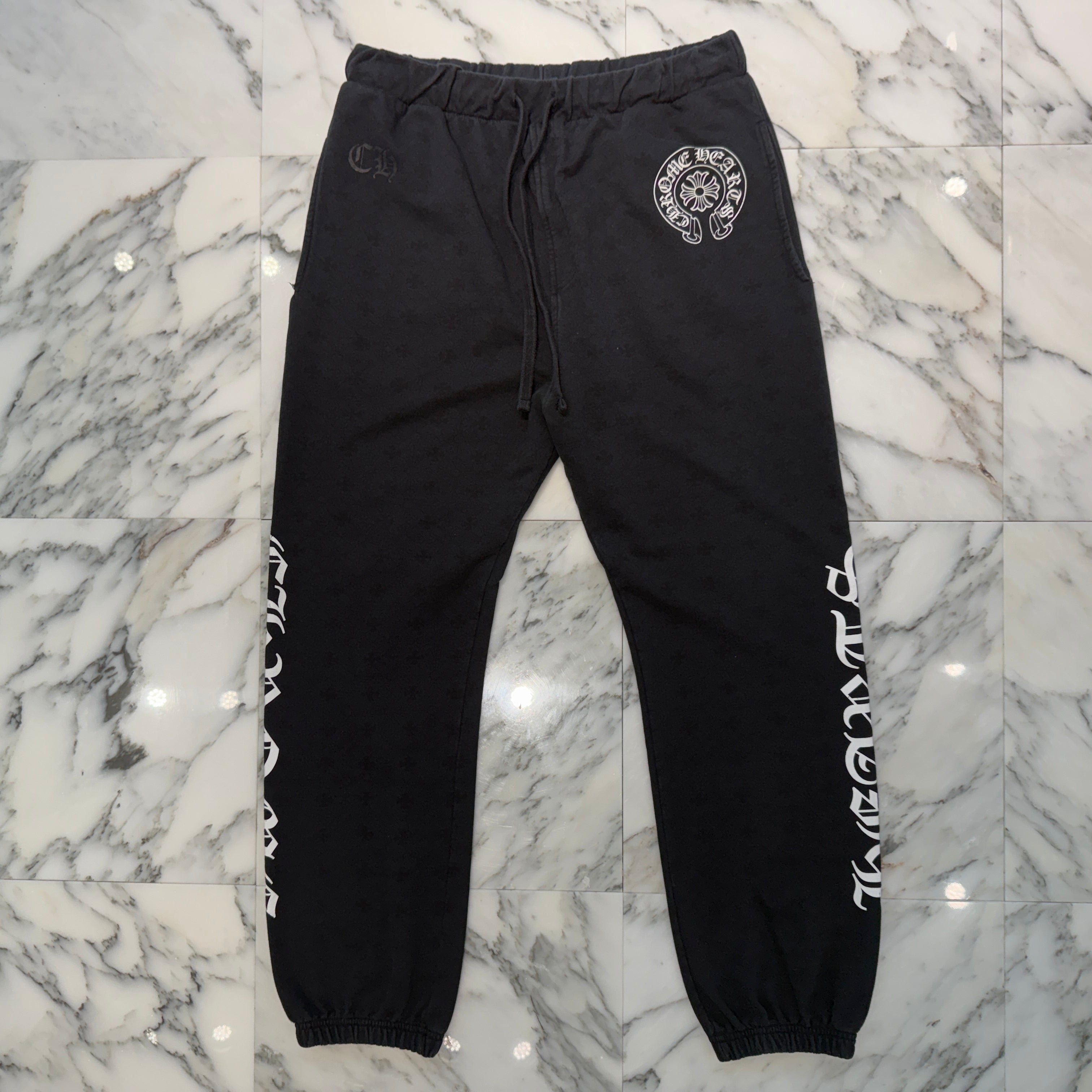 CHROME HEARTS CH Plus Side Logo Sweat Long Pants クロムハーツ CHプラス総柄 サイドロゴ スウェットロングパンツ サイズXL