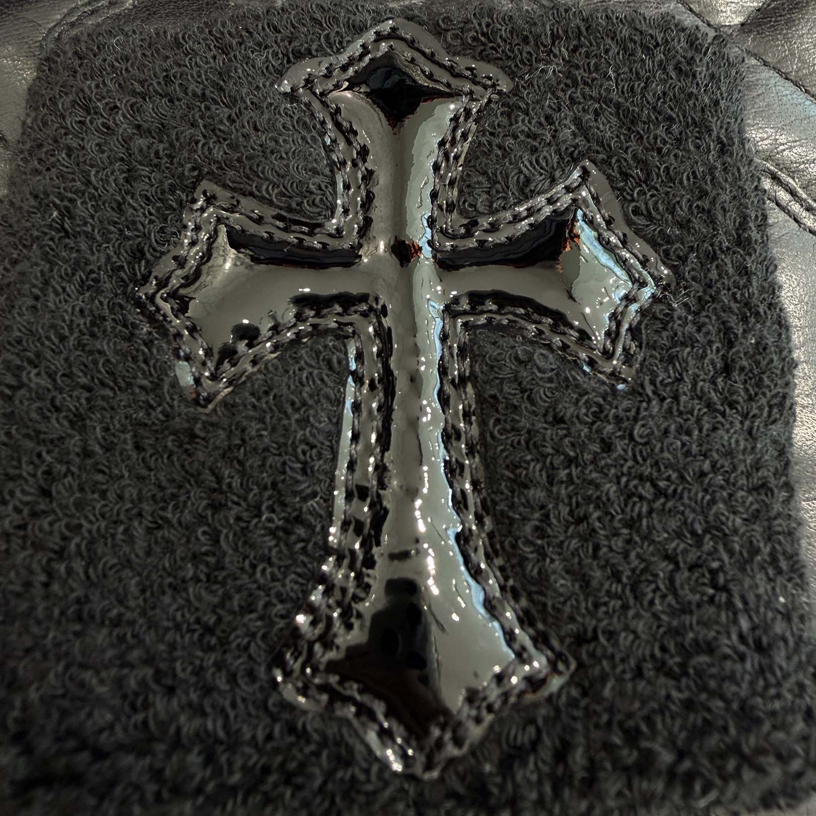 CHROME HEARTS Patent Leather Cross Patch Wrist Band Size ONE SIZE（7cm）クロムハーツ パテントレザー クロスパッチ リストバンド サイズONE SIZE（7cm）